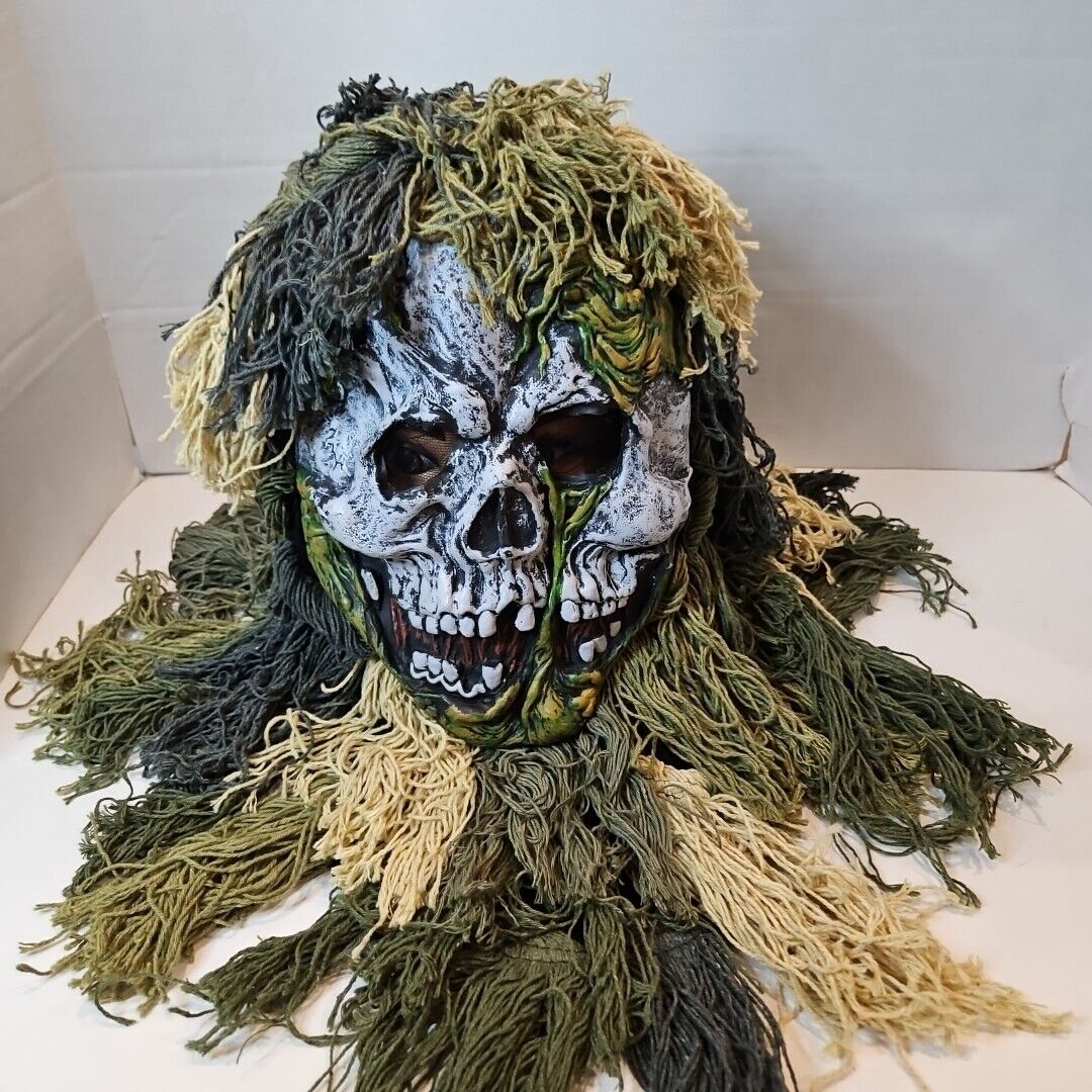 Rare  E.H. Easter Unlimited Style Swamp Ghillie Skull Mask Spirit Halloween 