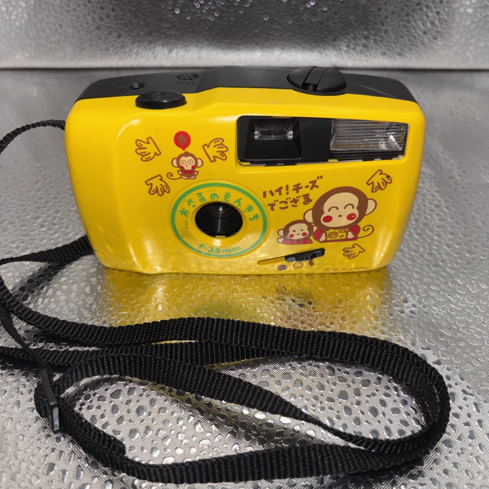 SANRIO Osaru no Monkichi Retro 35mm Film Camera Yellow Kawaii – For Parts SANRIO Osaru no Monkichi Retro 35mm Film Camera Yellow Kawaii – For Parts
