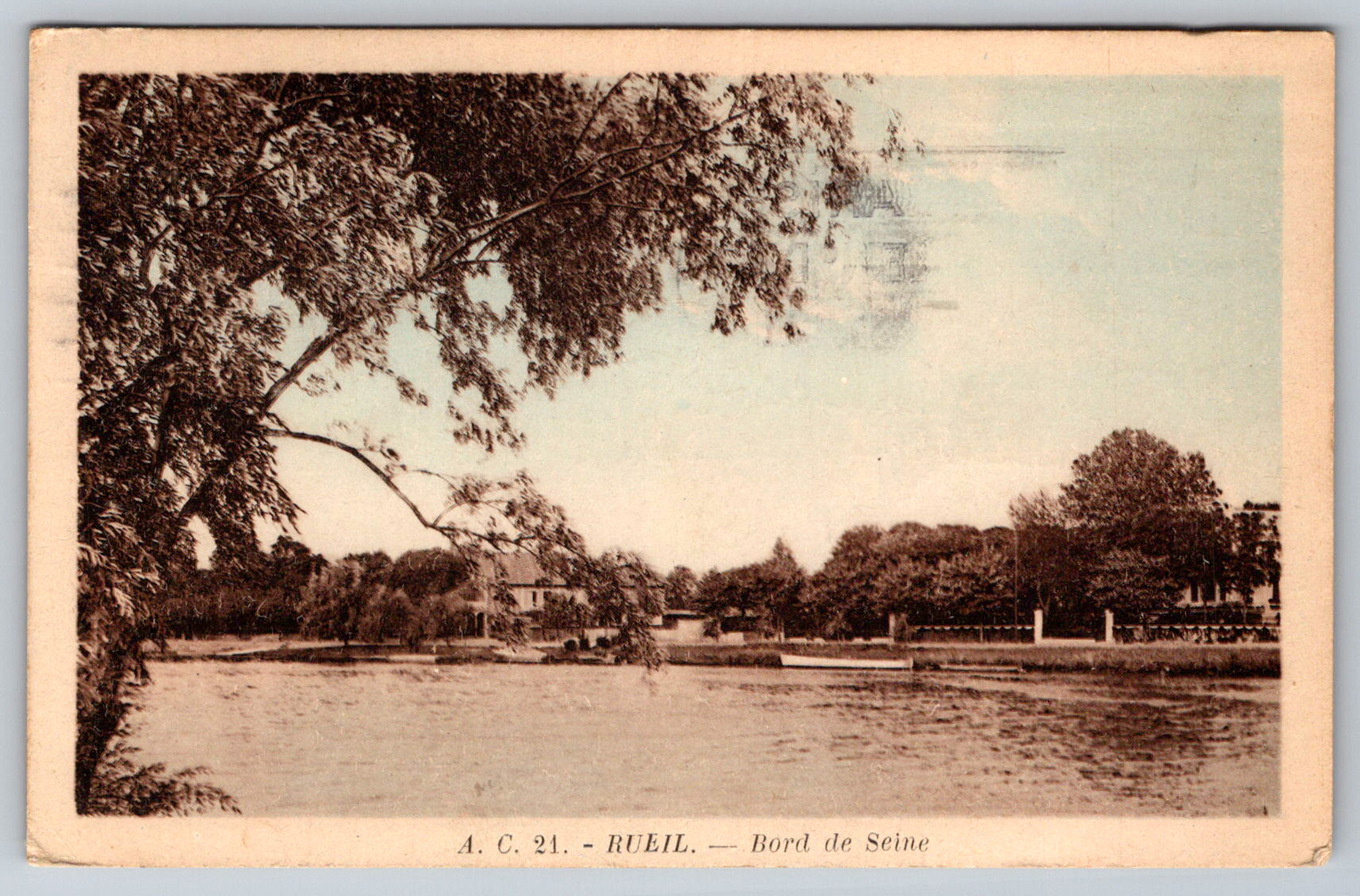 c1940s Rueil Bord de Seine Paris France Abeille Cartes Antique Postcard