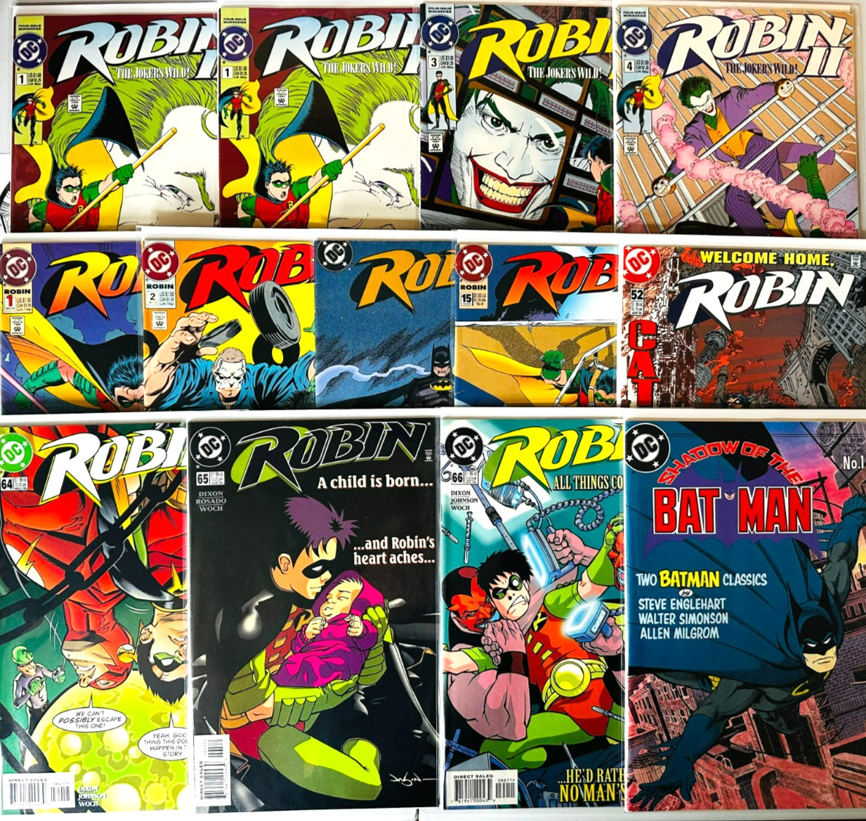 Batman Comic Lot DC Comics Collection Joker #1 NM Robin #1 The Jokers Wild VF NM