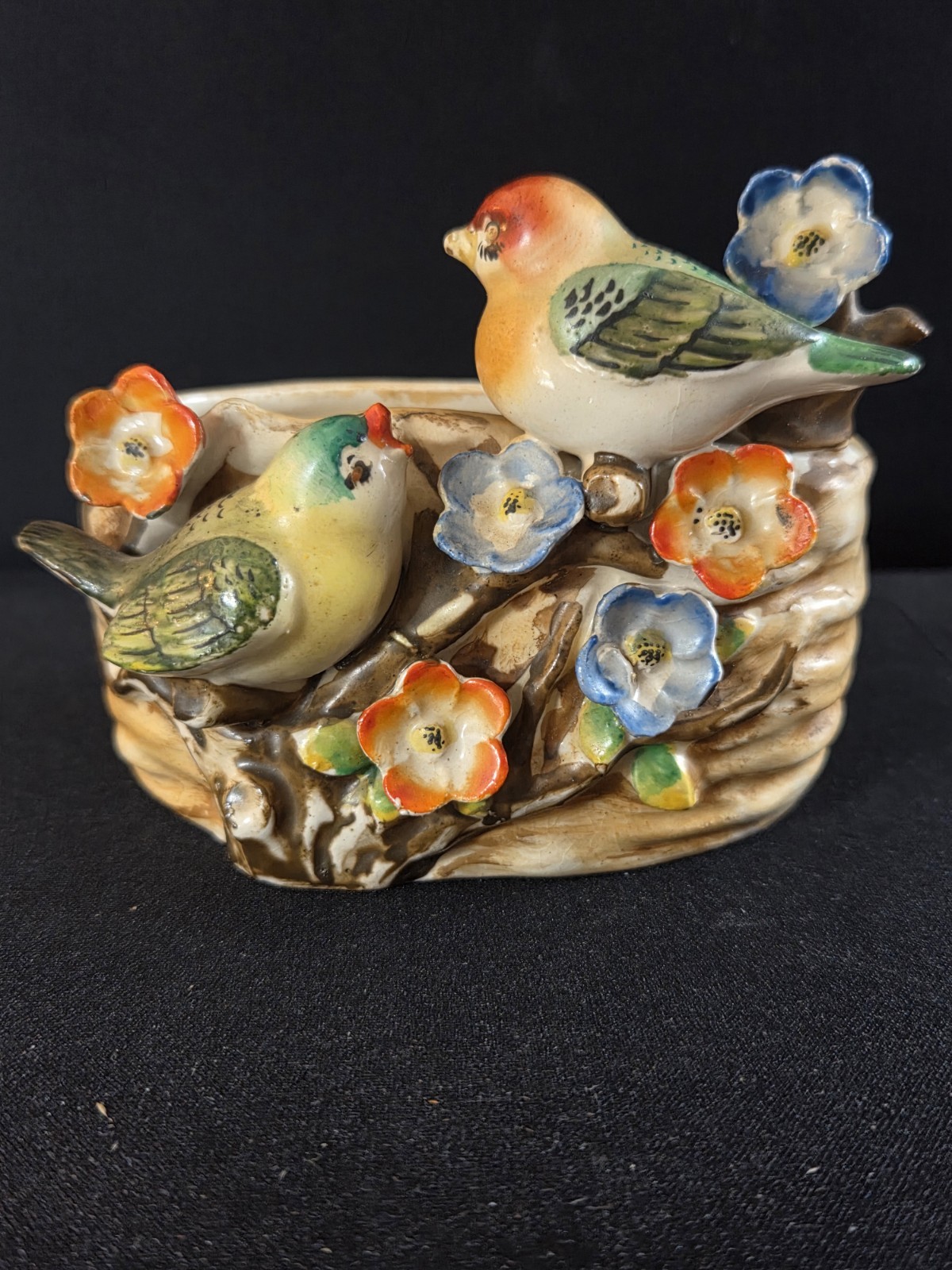 Vintage Occupied Japan Flower Holder (Birds/ Flowers)