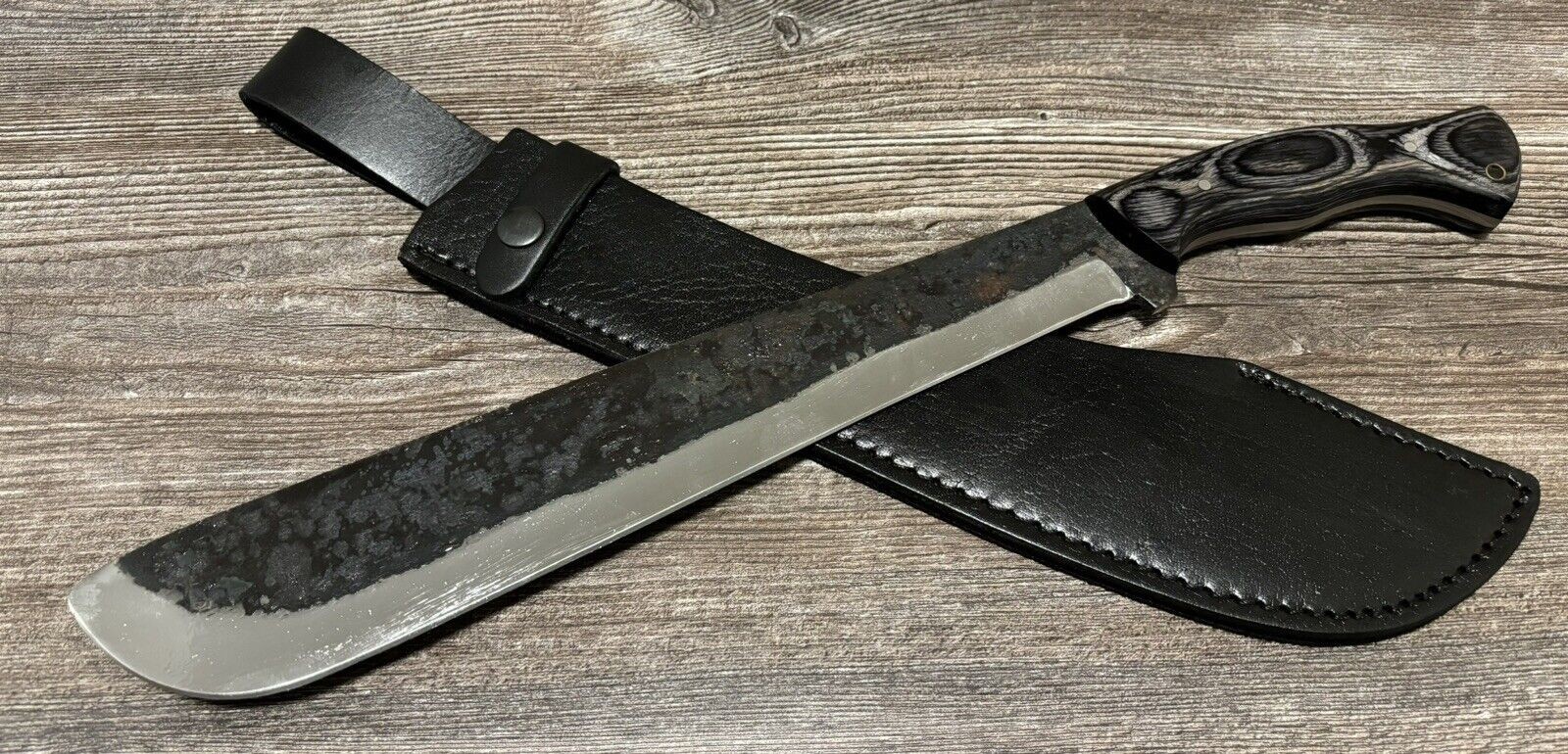 Carbon Steel Machete Full Tang 8mm Thick Blade Sharp Wood Handle Sheath 18.5” Carbon Steel Machete Full Tang 8mm Thick Blade Sharp Wood Handle Sheath 18.5”