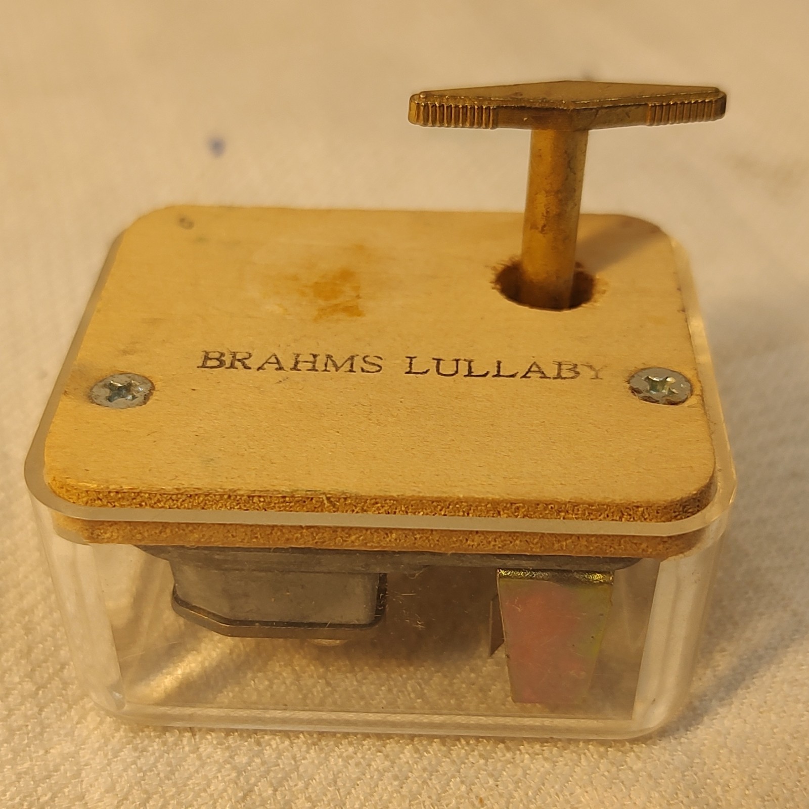 Vintage Narco Music Box Movement Wind Up Mechanism Works Plays Brahms Lullaby
