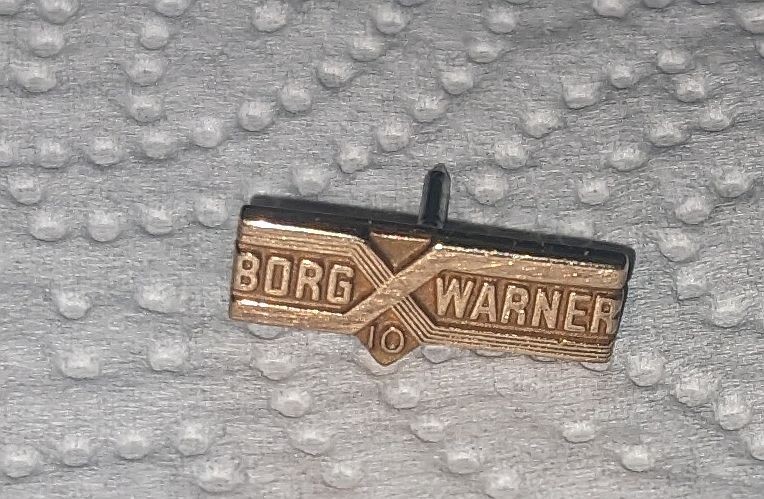 Vintage Borg Warner 10 Year Service Pin 10k Gold 1.3 Grams
