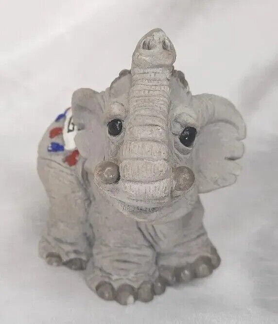 Vintage Vinta 1984  Republican Elephant Figurine GOP Ronald Reagan Stoneware