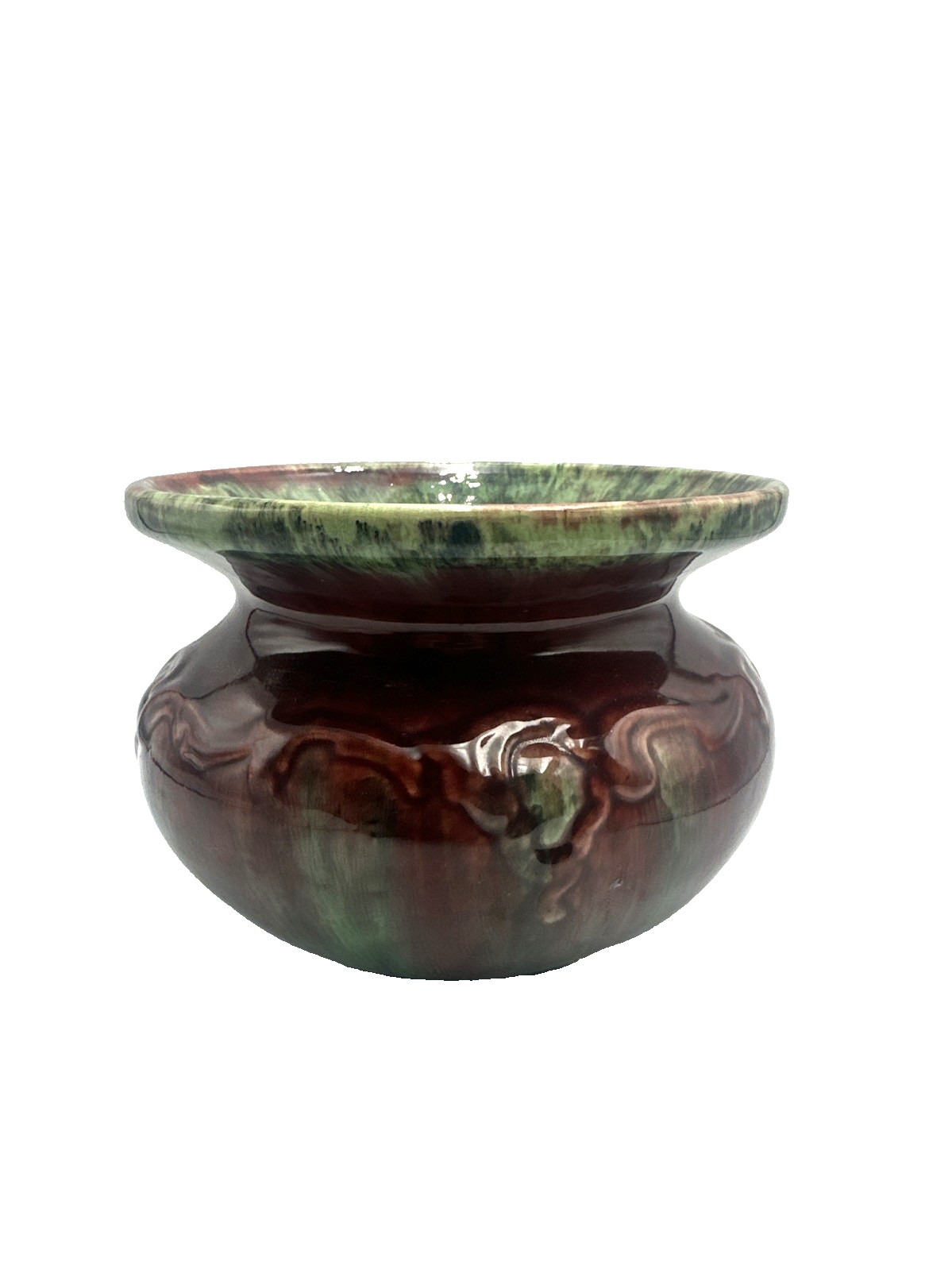 Antique Weller Pottery Spittoon Cuspidor Drip Glaze 7.5\