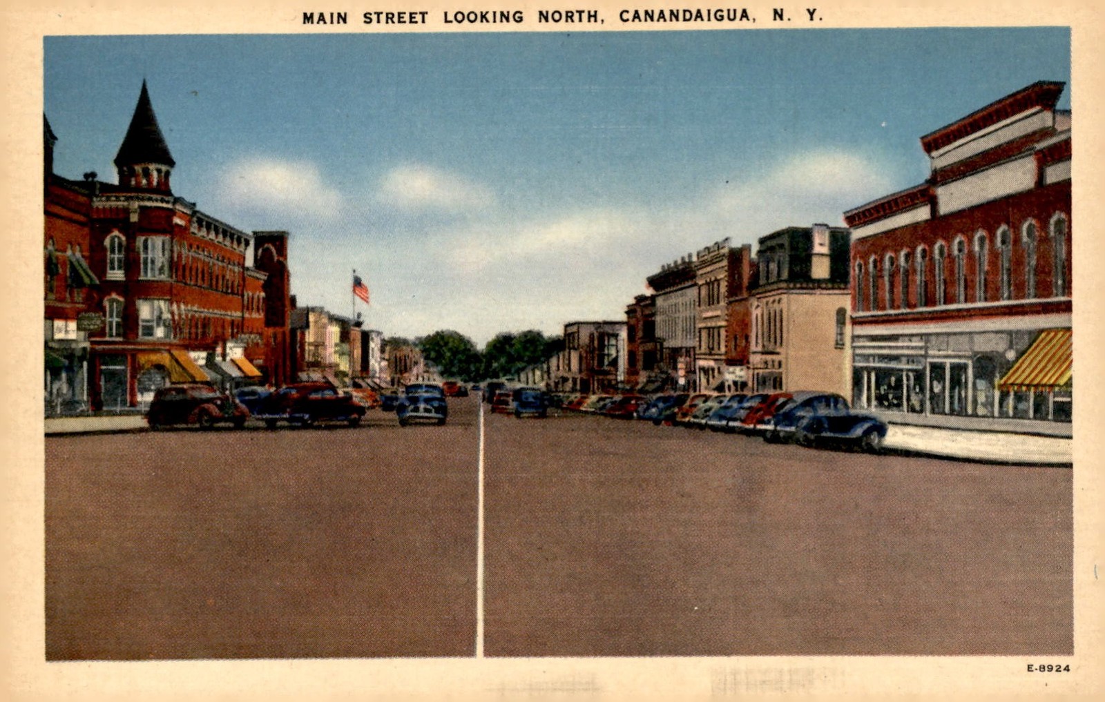 Main Street, Canandaigua, NY - 1924 Postcard Main Street, Canandaigua, NY - 1924 Postcard