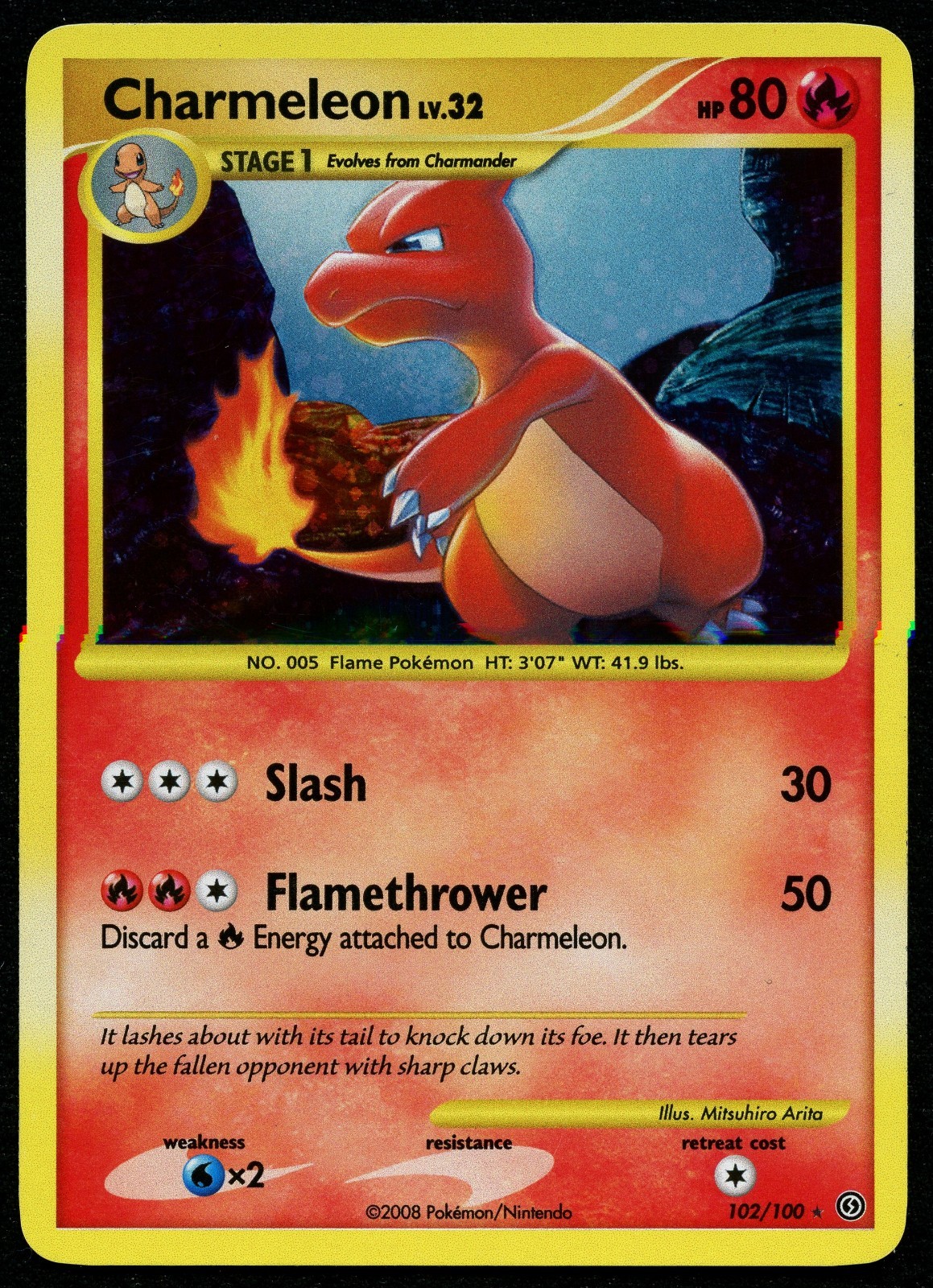 Charmeleon 102/100 Stormfront Secret Rare Holo Pokemon English LP