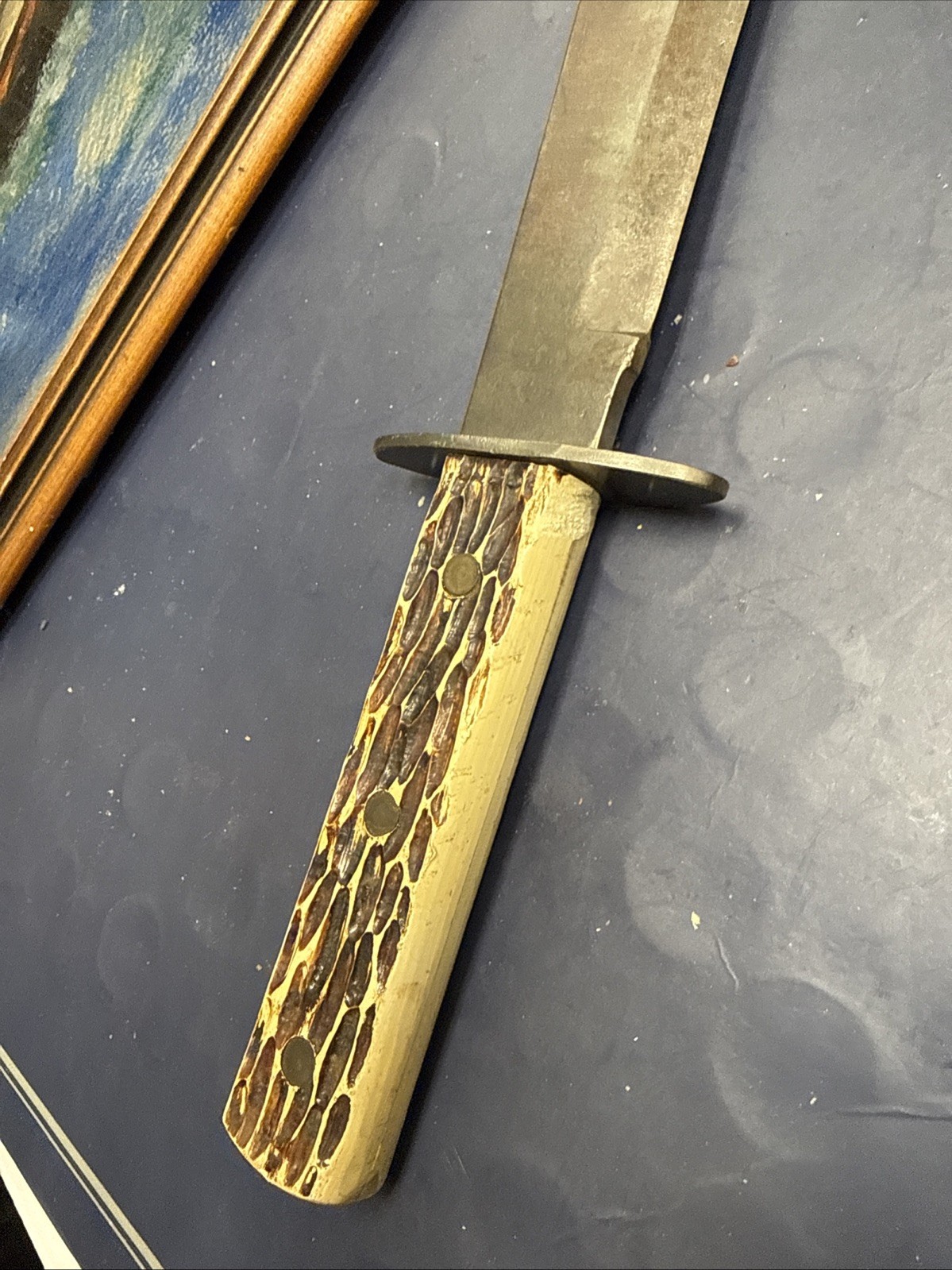 vintage carbon steel 15 inch Bowie knife-no Sheath