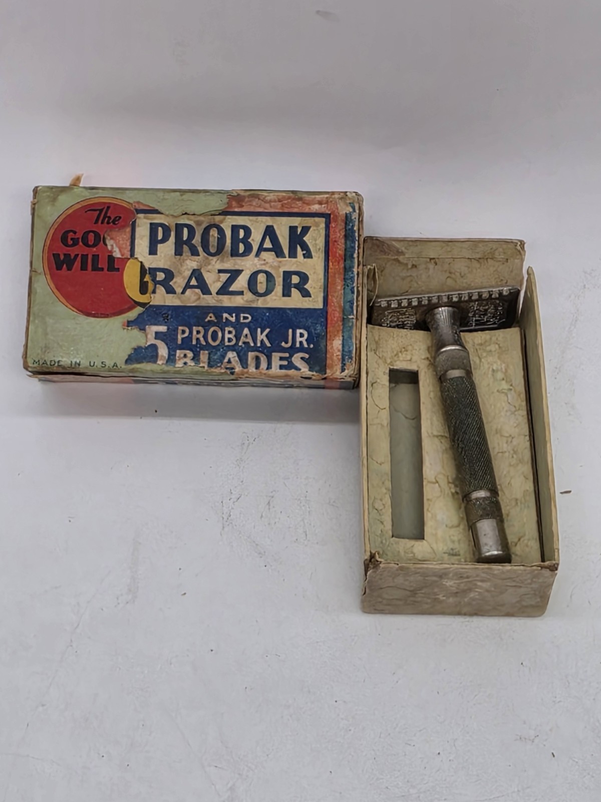 Gillette Goodwill And Probak Transitional Piece Scarce Double Edge Razor Gillette Goodwill And Probak Transitional Piece Scarce Double Edge Razor