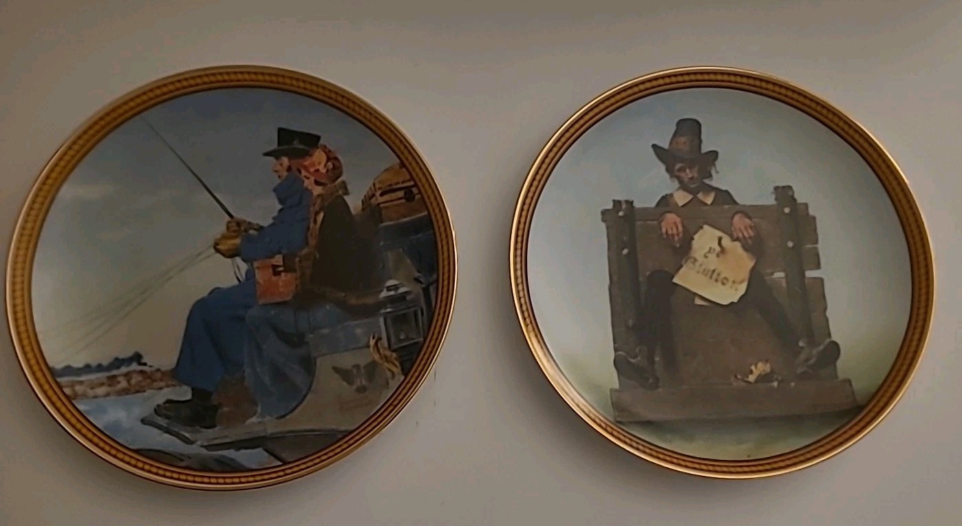 Vintage Lot of 2 Rockwell's Colonial Series 