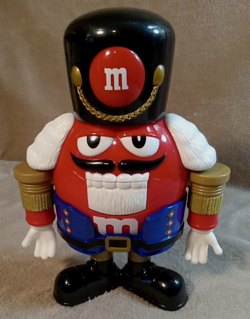 M&Ms Blue Nutcracker Candy Dispenser 2002 Limited Edition Holiday Collectible