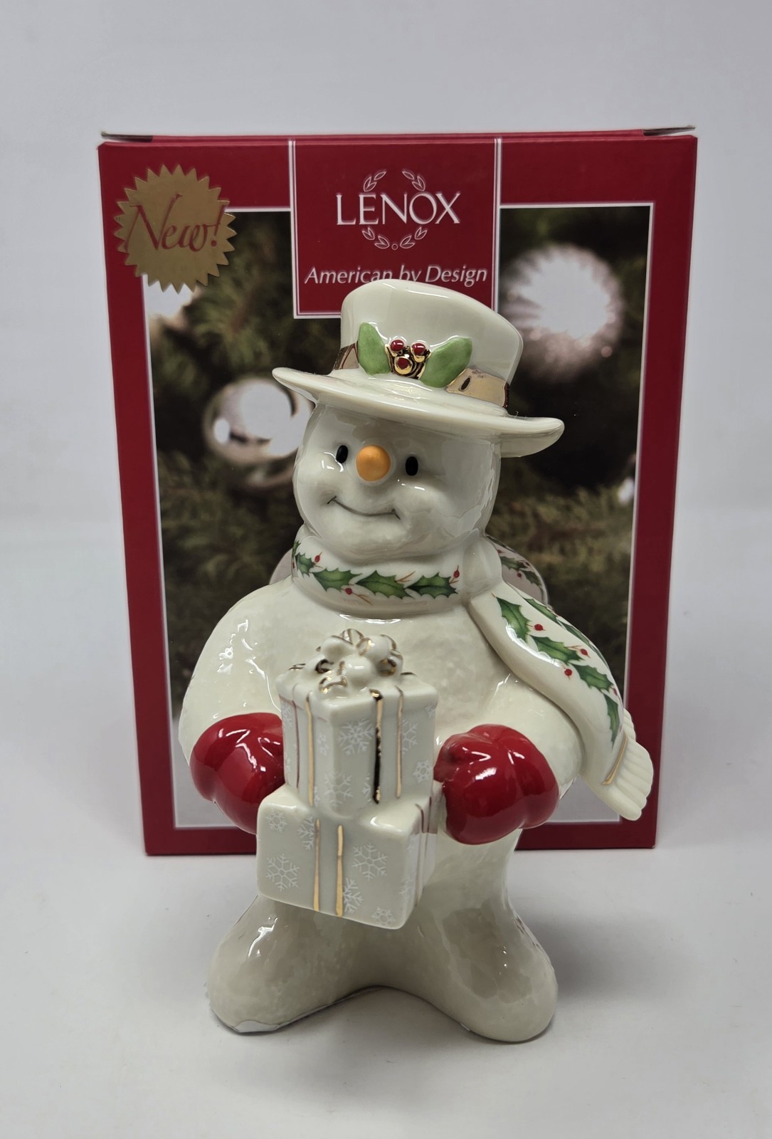 LENOX 2017 Holiday SNOWMAN WITH GIFTS Boxed Figure 6\