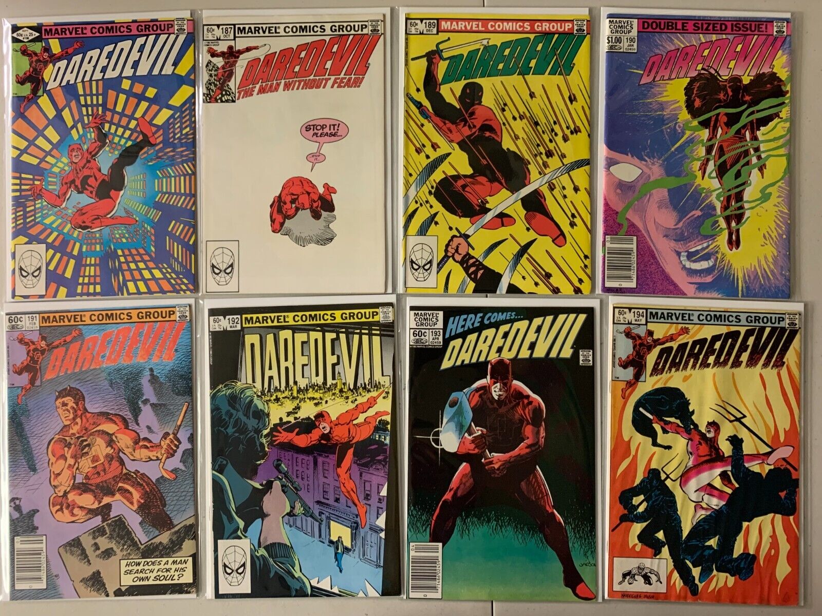 Daredevil comics lot #186-231 23 diff avg 6.0 (1982-86)