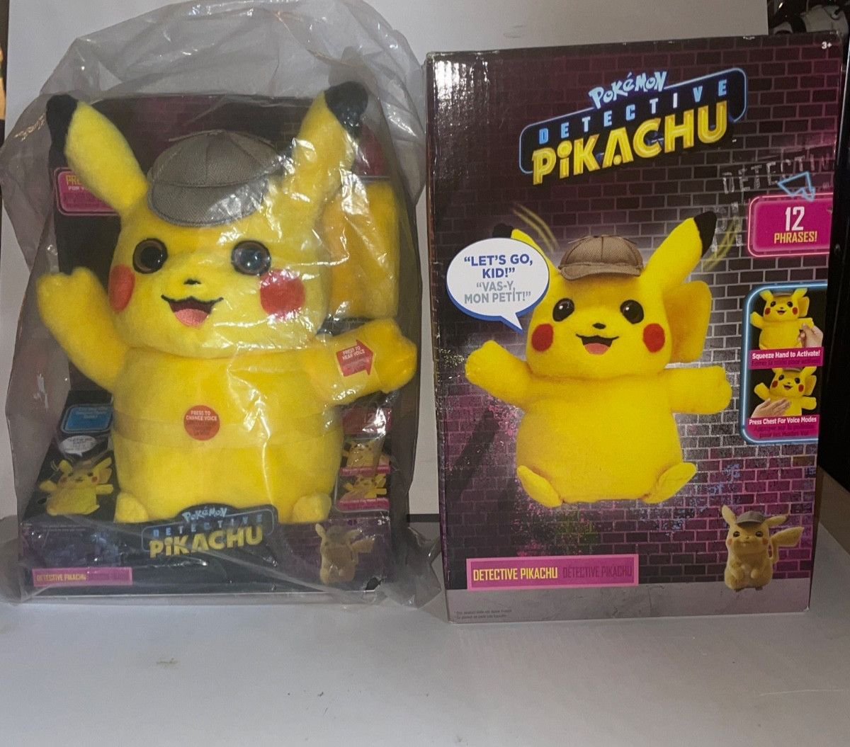 Pokemon Detective Pikachu Plush Stuffed Toy RARE SAMPLE TOYS Lot of 2