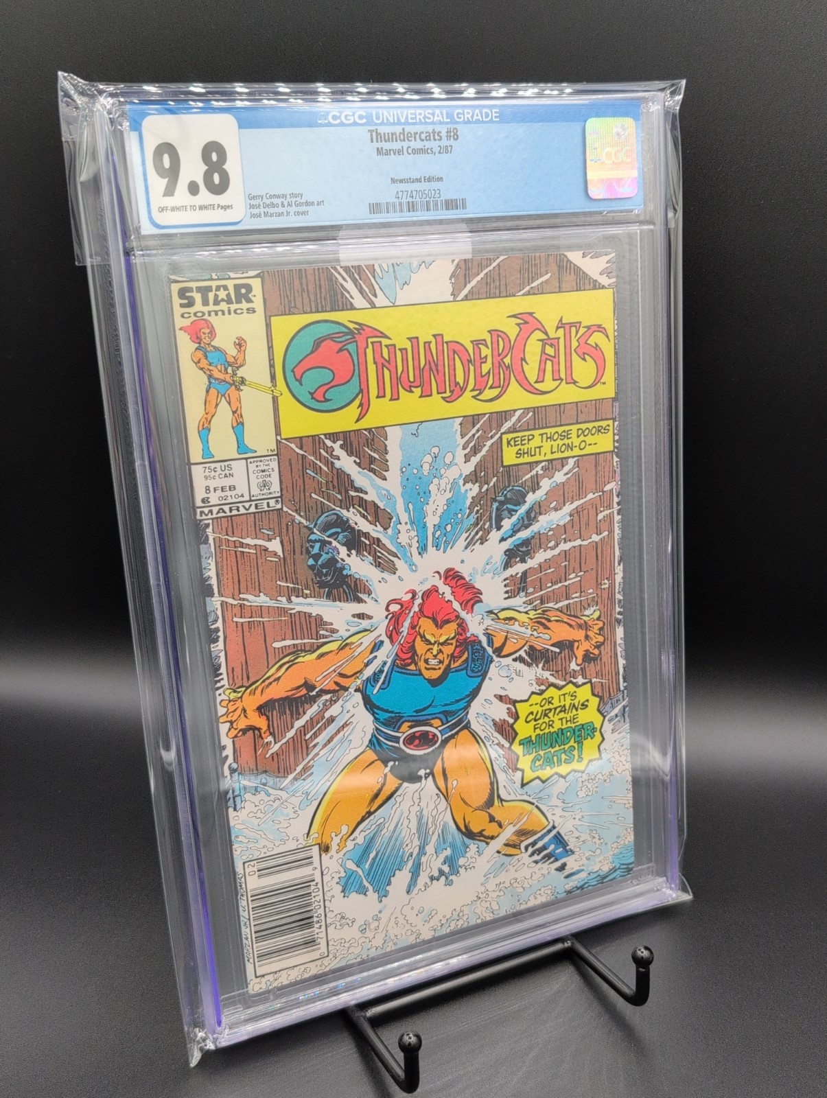 Thundercats #8 CGC 9.8 NEWSSTAND OW/W Pages 1987 Marvel / Star Comics