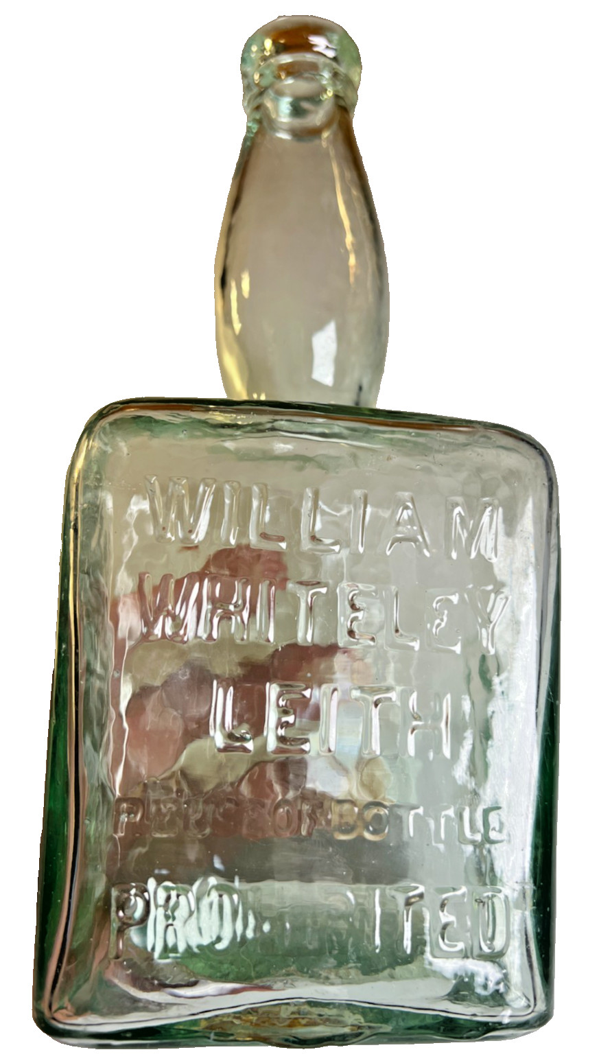 Antique c1912 Whiteley’s Leith Scotch Whisky Applied Lip Export Bottle