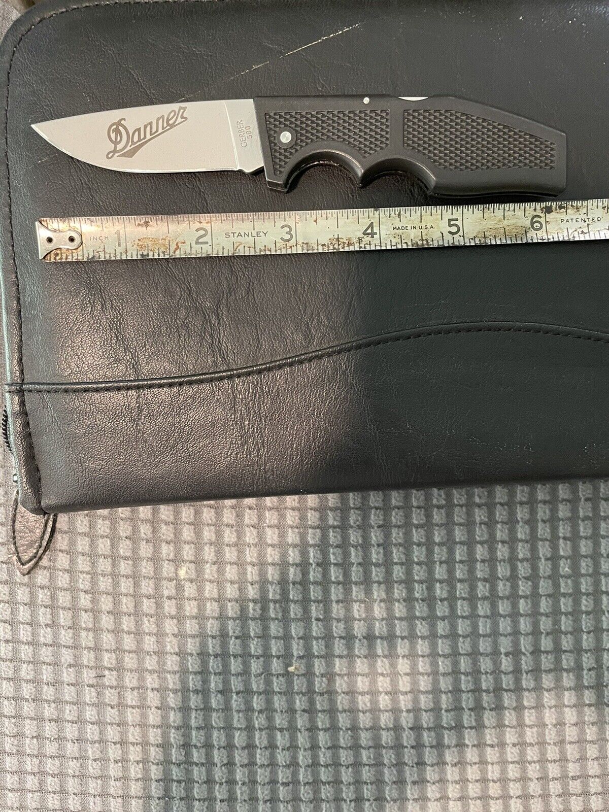 Gerber Magnum Jr 500 Pocket Knife Lockback Plain Edge Blade USA Danner