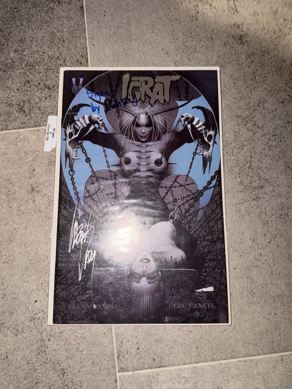 Vintage 1996 Comic Book IGRAT #2 VEROTIK AUTOGRAPHED BY GLENN DANZIG (NO COA)
