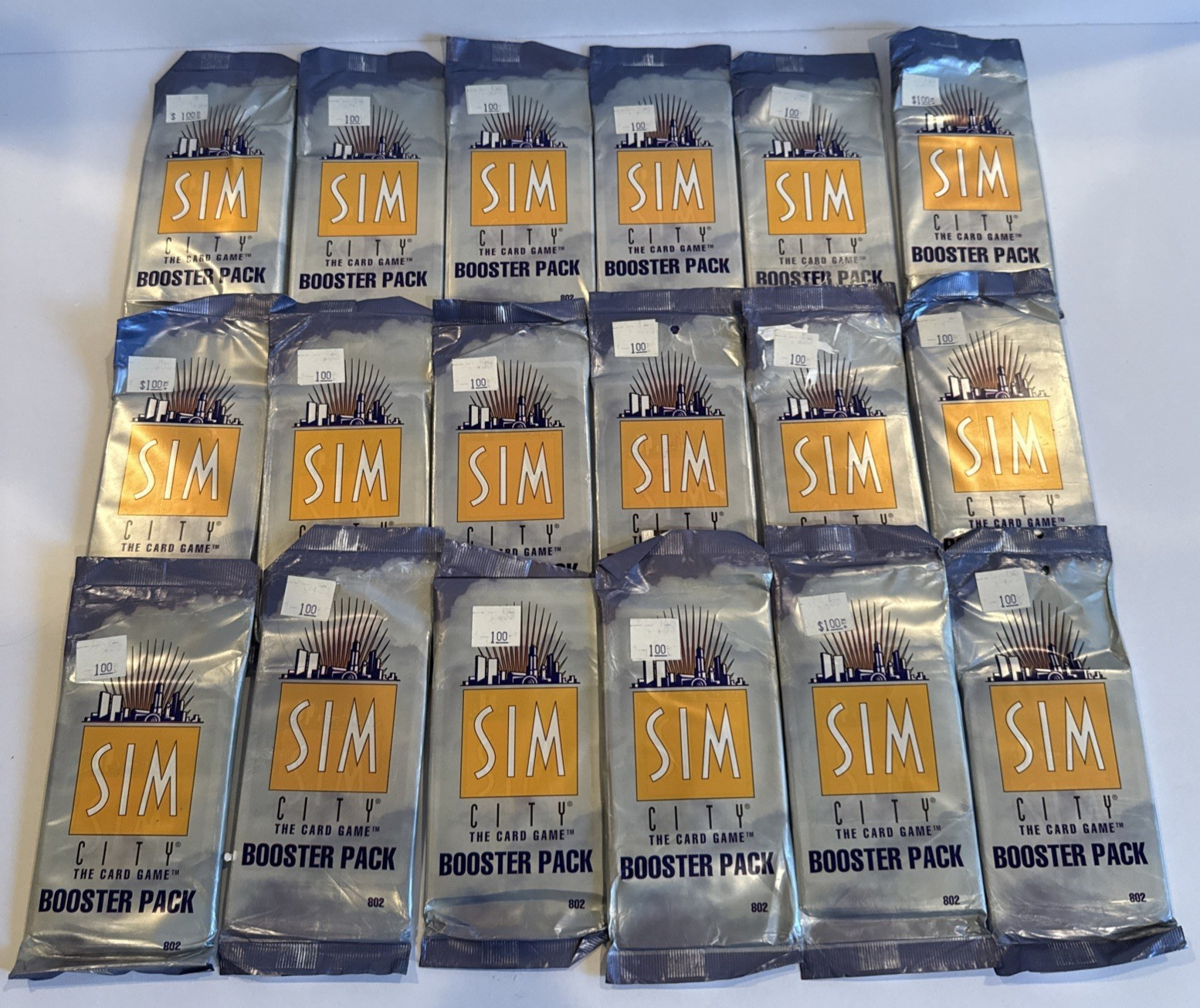 NEW Lot of 18 Packages SIM City The Card Game Booster Packs Mayfair Games 1994 NEW Lot of 18 Packages SIM City The Card Game Booster Packs Mayfair Games 1994