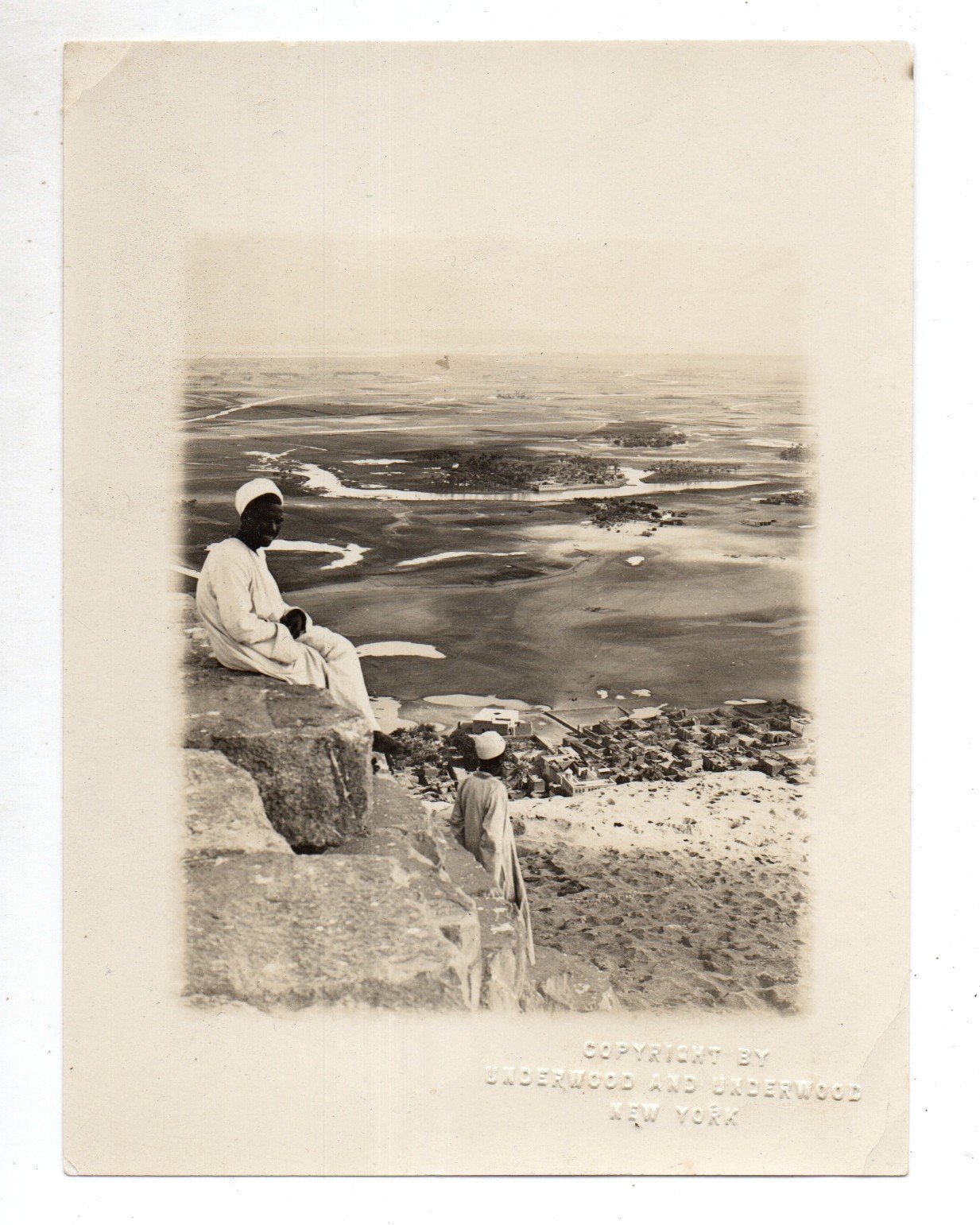 Antique photo CAIRO, NILE RIVER PLAINS cliff view EGYPT Underwood EMBOSSED 1900s Antique photo CAIRO, NILE RIVER PLAINS cliff view EGYPT Underwood EMBOSSED 1900s