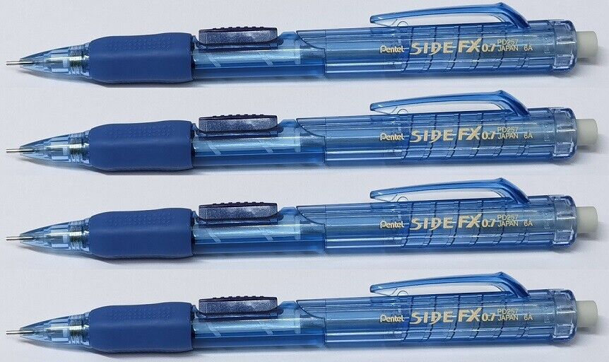 4 x Pentel SIDE FX PD257 0.7mm Sharp Mechanical pencil, TC