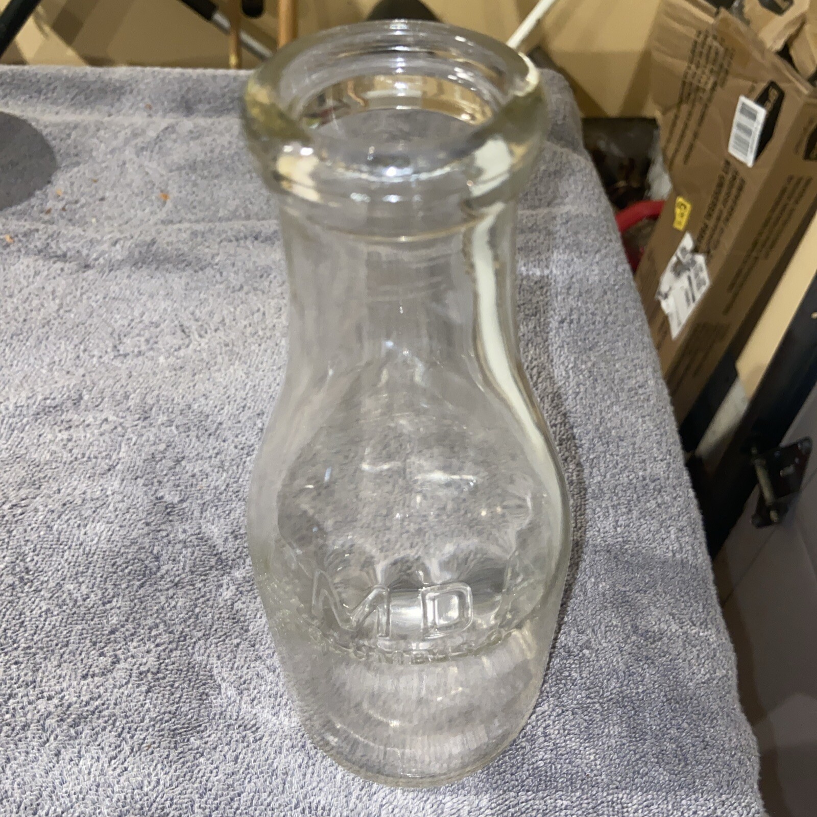Vintage CMDA Milk Bottle EMBOSSED COLUMBUS, OH WITHOUT CAP QUART
