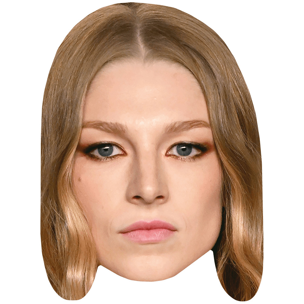 Hunter Schafer (Hair Down) Celebrity Mask, Flat Card Face, Fancy Dress Mask