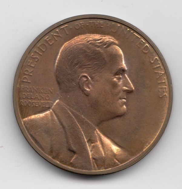 President  Franklin D Rooseveldt ( FDR) USA treasury medal - (#1144)