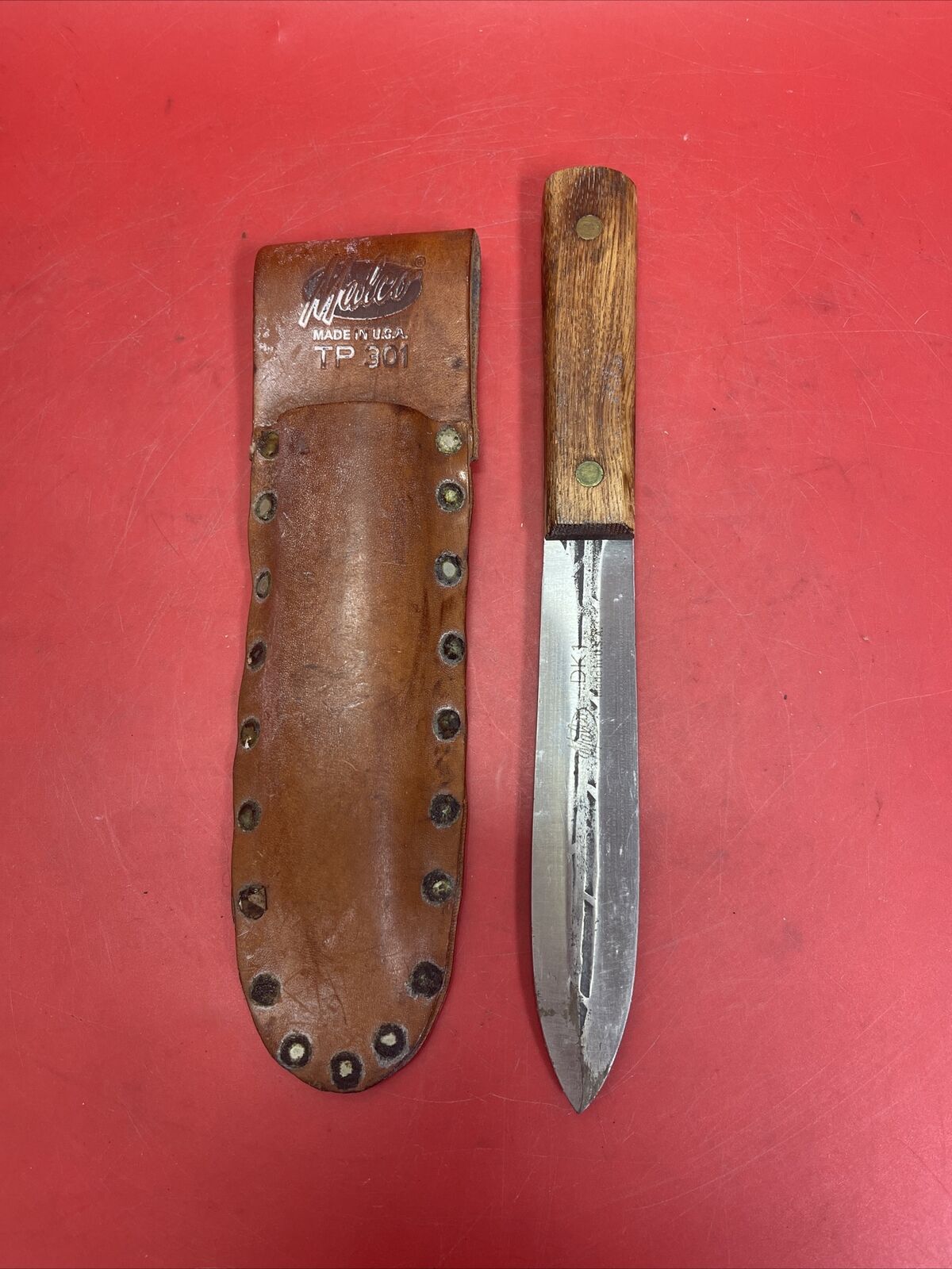 Vintage Knife Case Malco Tp-301 & Malco Knife DK 1