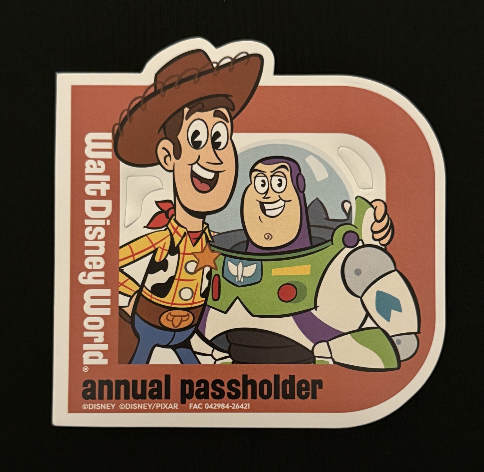 Disney Parks Annual Passholder Magnet - Toy Story Woody & Buzz - Original NEW