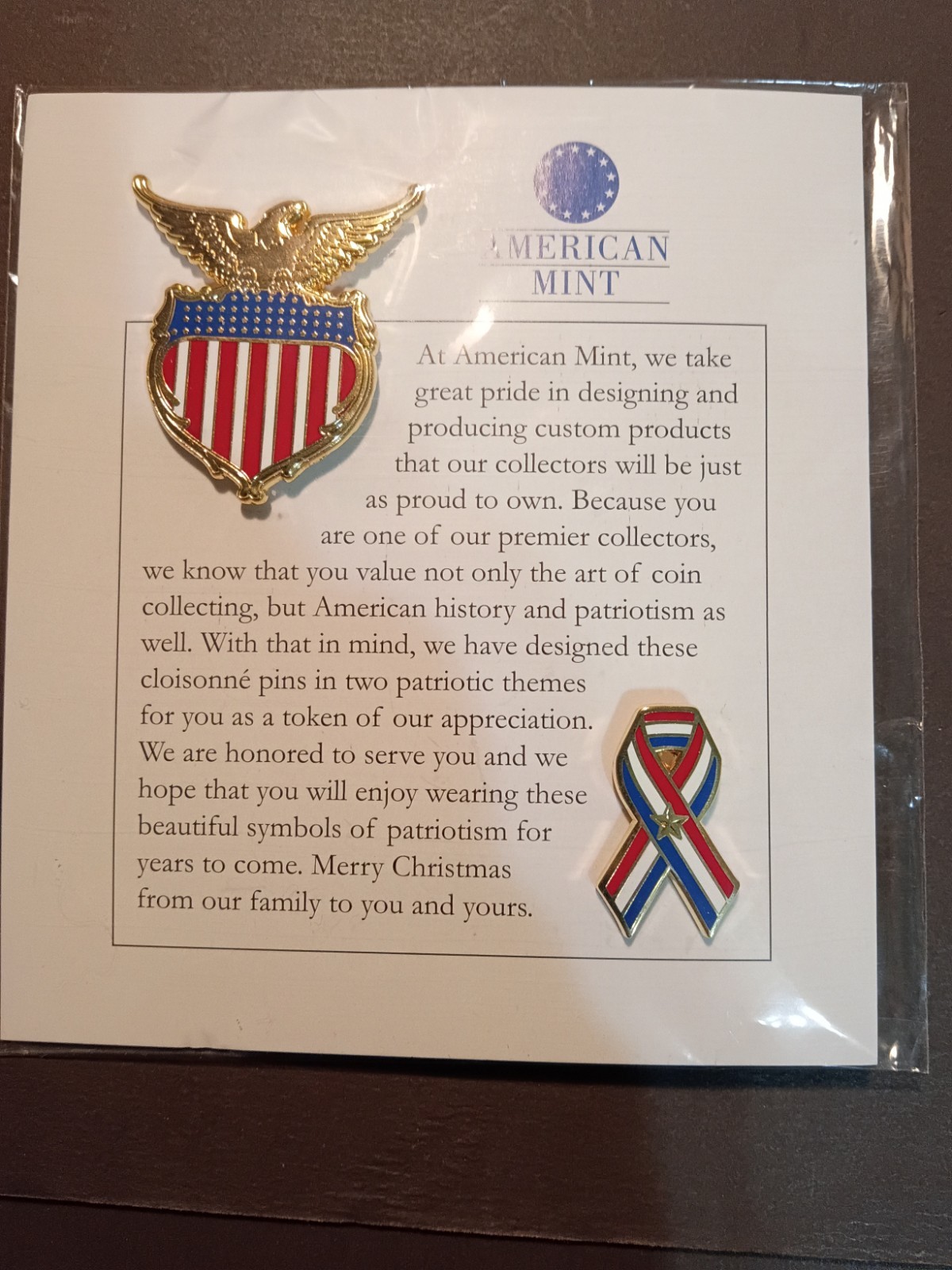 USA American MINT Flag Patriotic  Pin SET