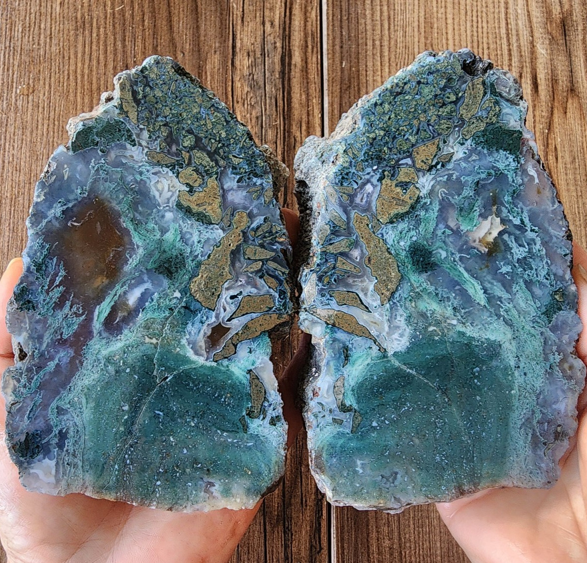 2.82 lbs (1.28 kg) Green Moss Agate Pair, Green Agate Pair, Green Agate Rough