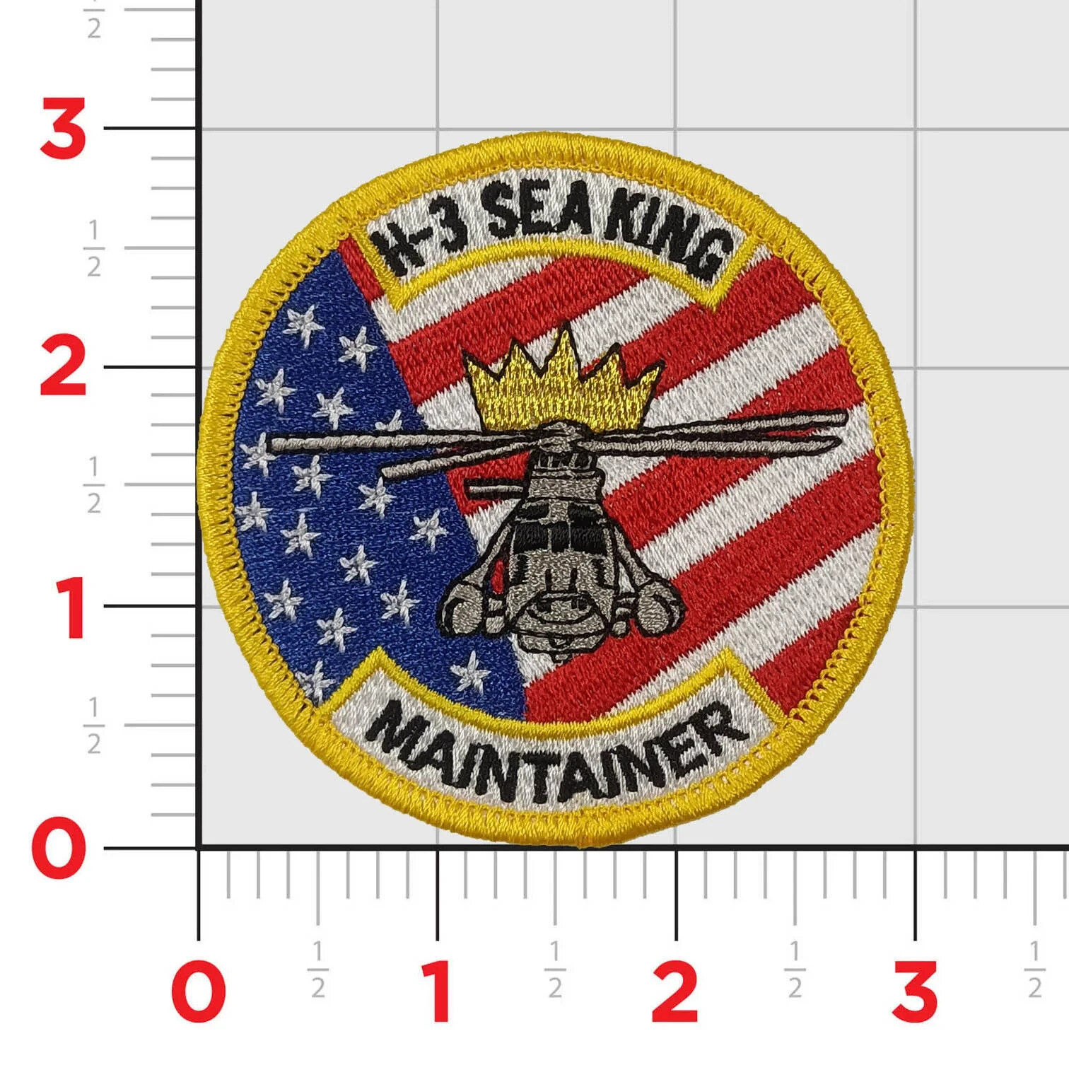 H-3 SEA KING MAINTAINER EMBROIDERED PATCH H-3 SEA KING MAINTAINER EMBROIDERED PATCH