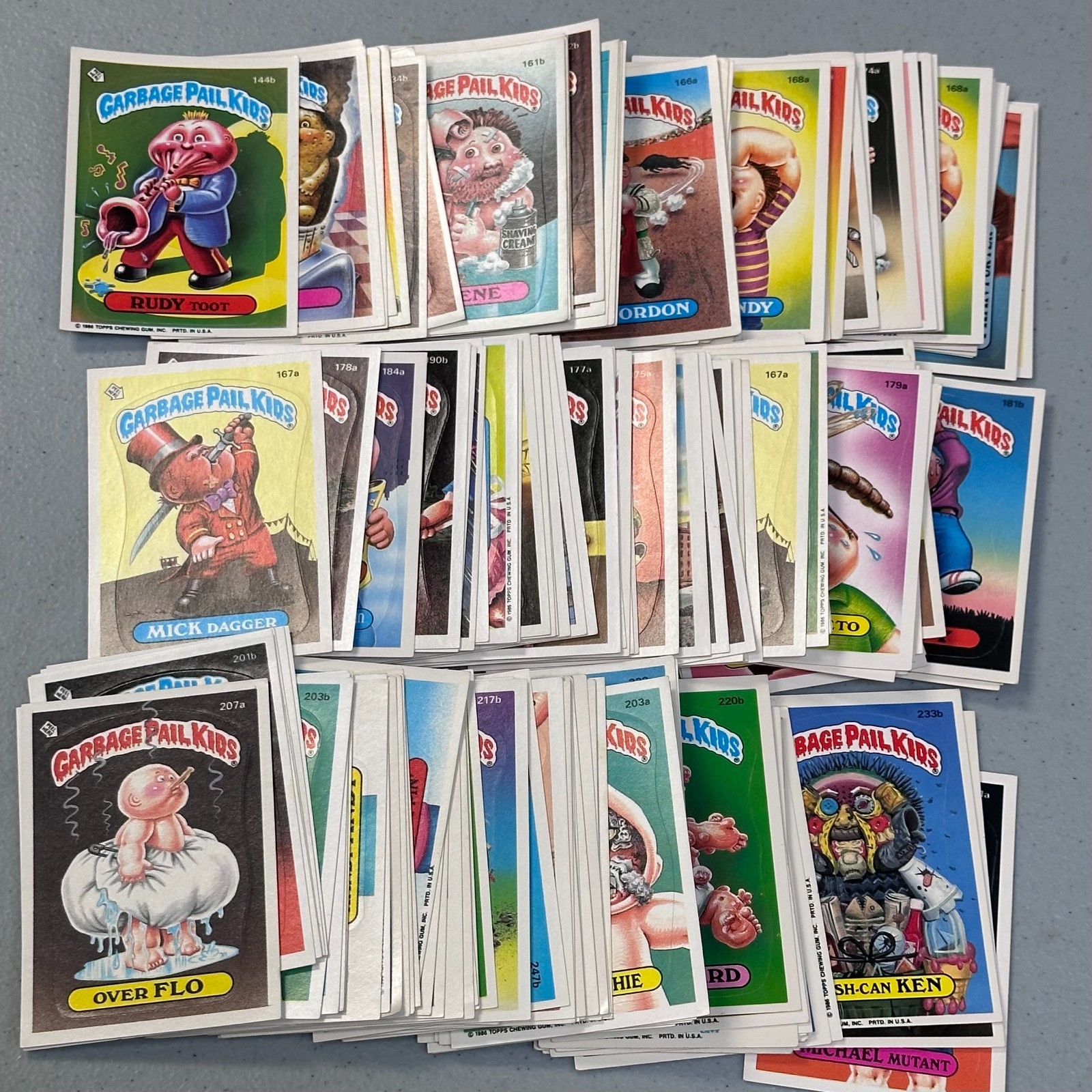 1986 Topps Garbage Pail Kids Series 4,5,6 lot - 167 Cards - EX to GOOD Condition