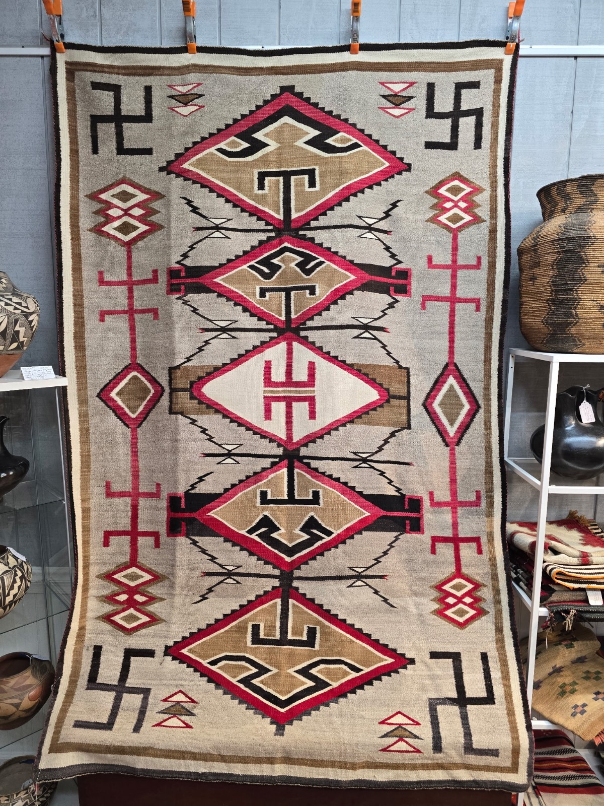 C. 1915 New Mexico Navajo Handspun Area Rug 96
