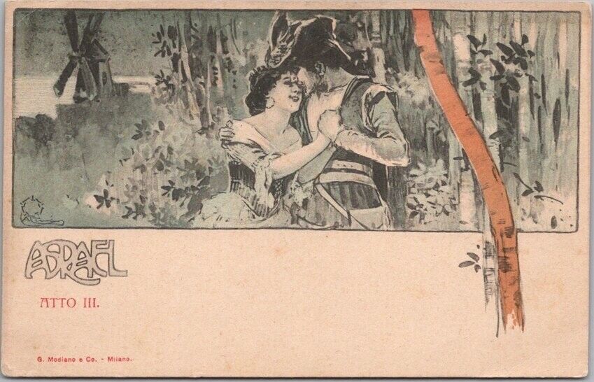 c1900s Italian Art Nouveau OPERA Postcard \