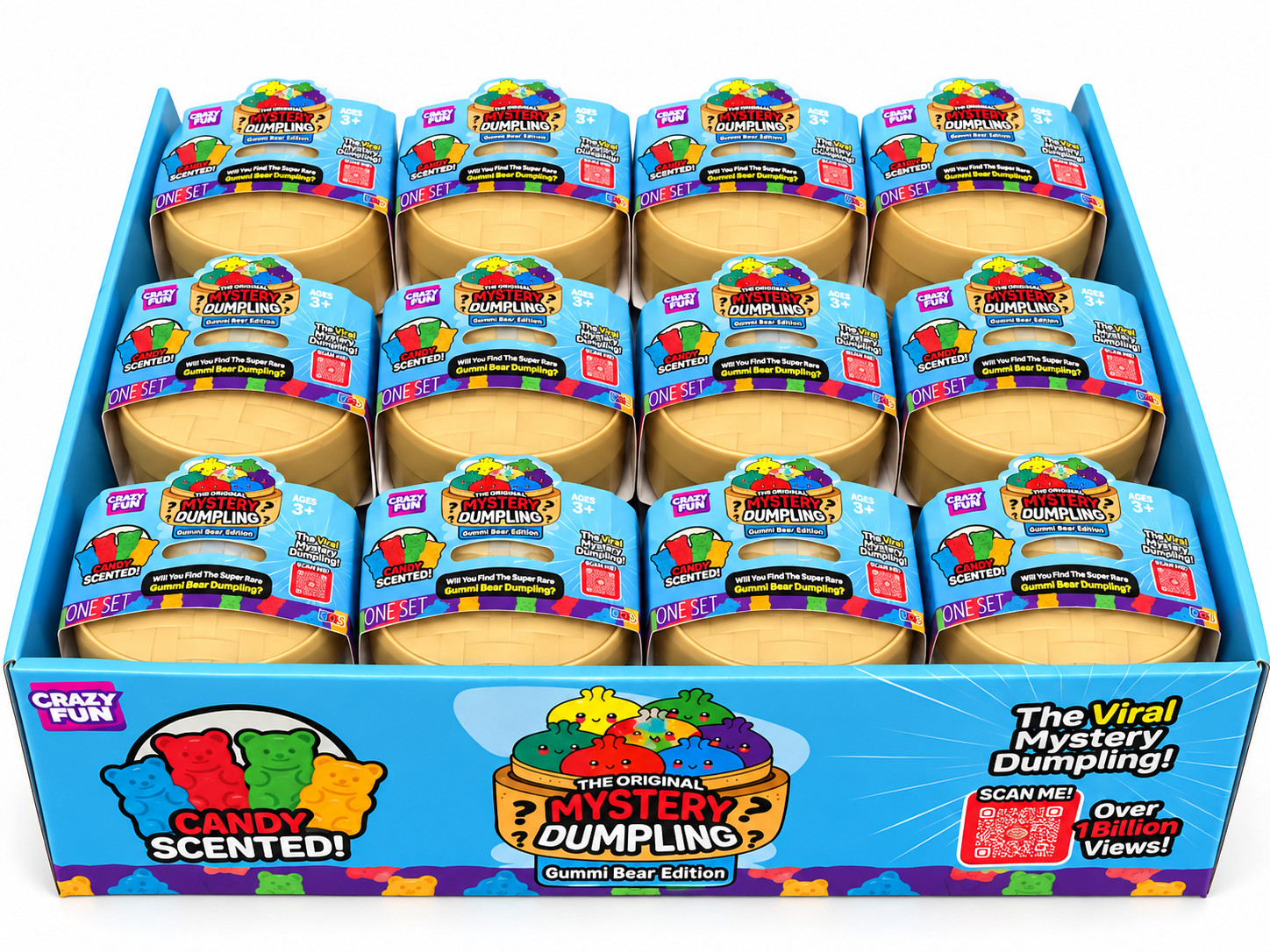 RMS Crazy Fun FULL CASE of 24 Viral Mystery Dumpling GUMMY BEAR Candy Scented