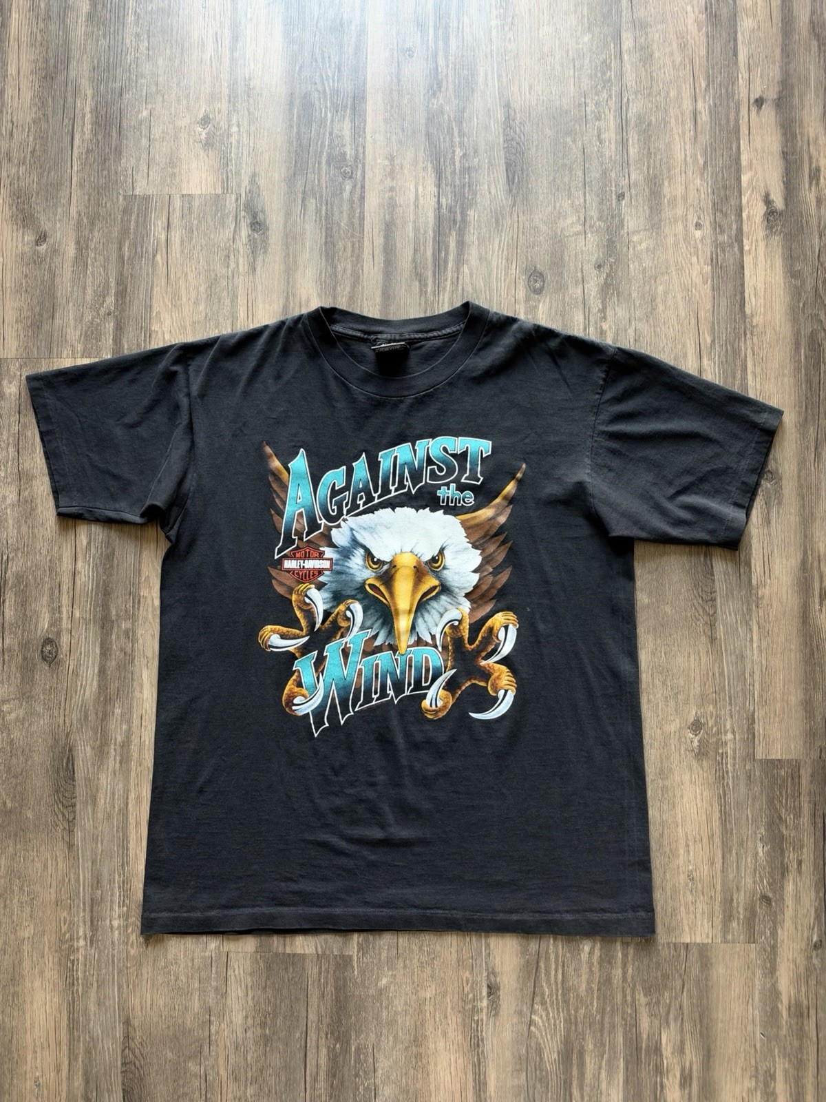 Vintage 1994 Harley-Davidson Against the Wind Wenatchee WA T-Shirt