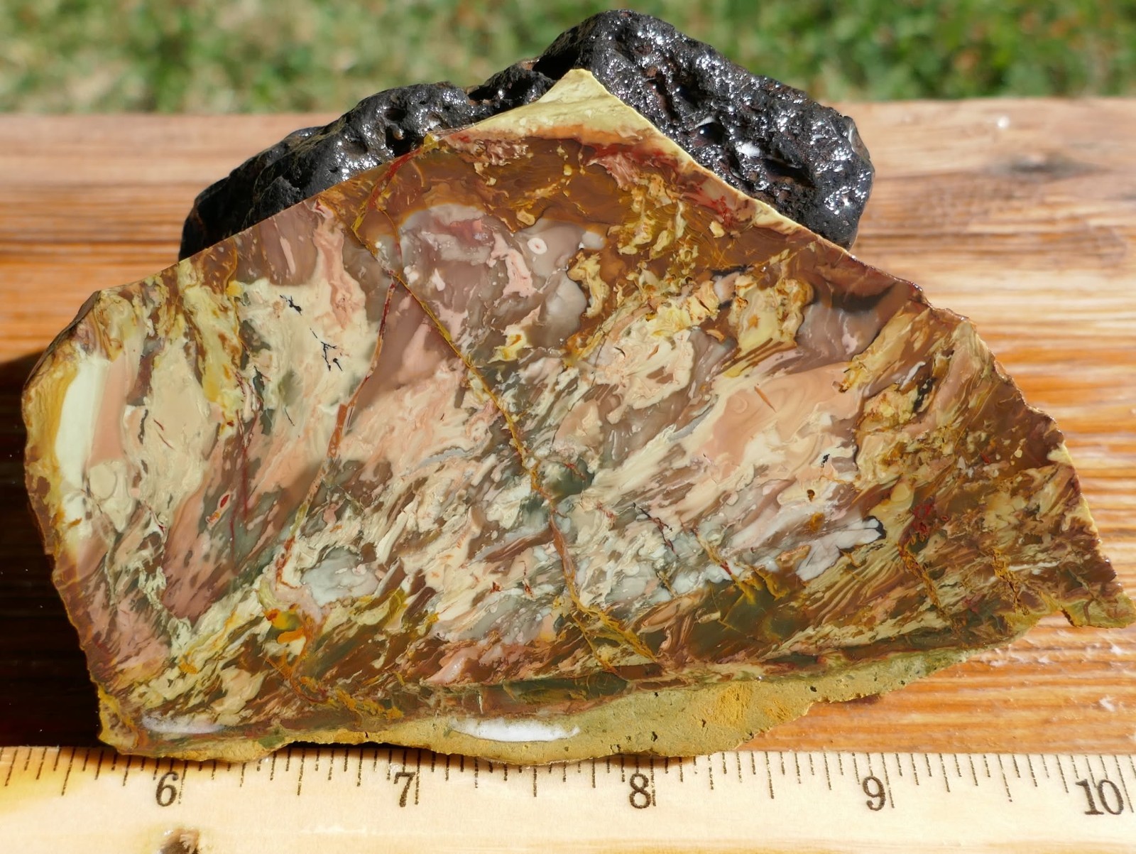 TCR Carrasite Jasper* Rough Slab 75g – Natural Streamers | Oregon