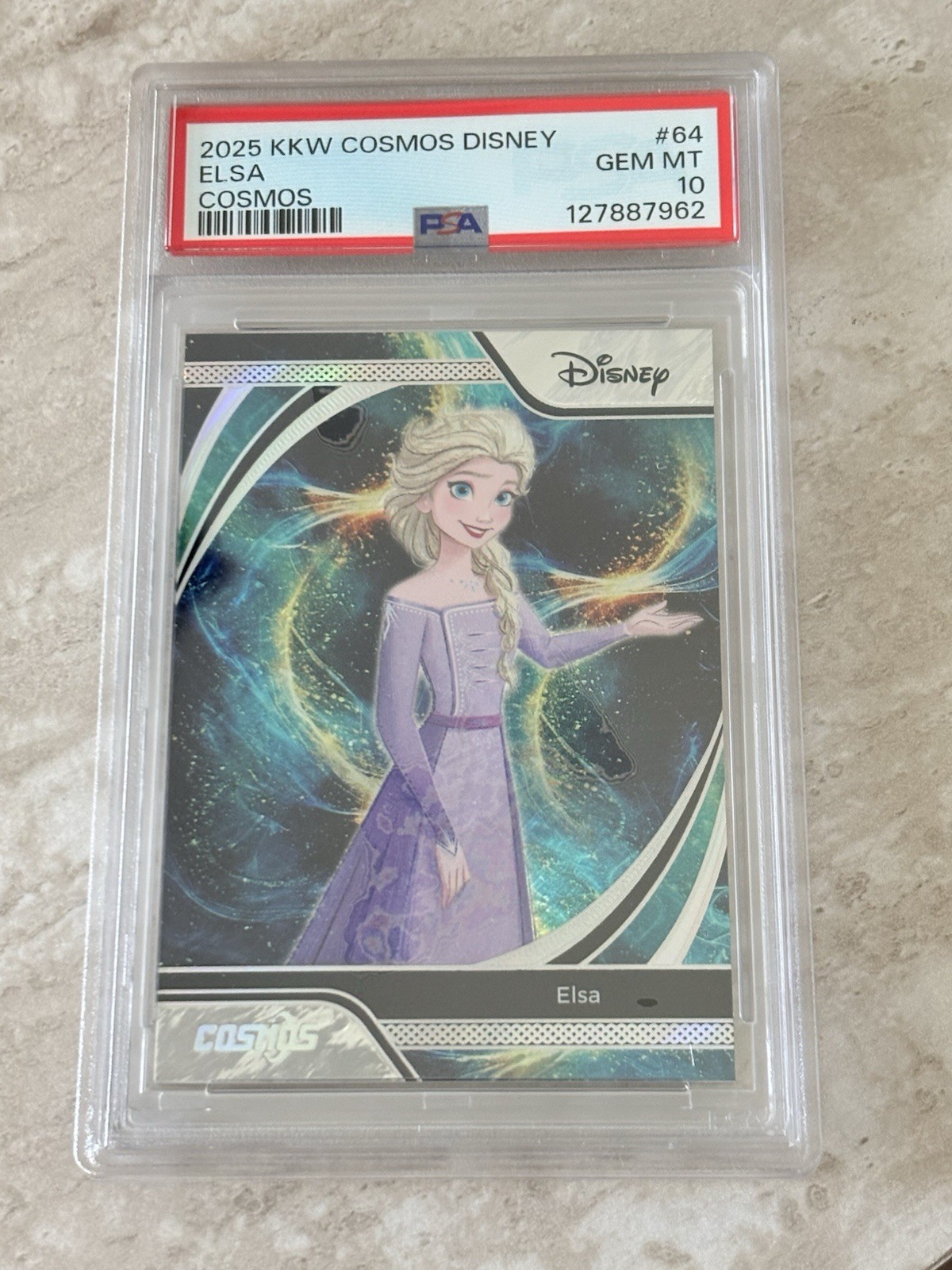 2025 Aura Disney Elsa #64 PSA 10 Cosmos 135/365 Pop 3