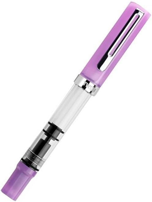 TWSBI Eco Glow Purple Fountain Pen, Piston Filling System, Fine Nib (F), TWC1102