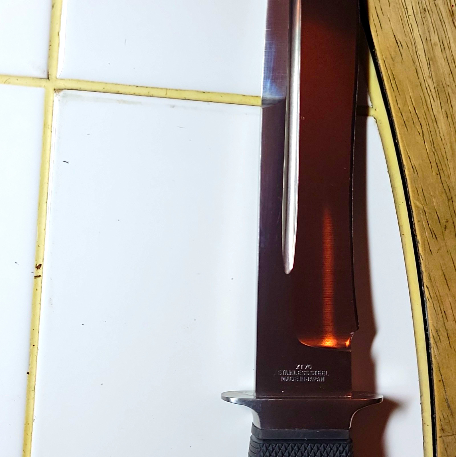 Katz Combat Fixed Blade Stainless Clip Point Full Tang Sheath 1998