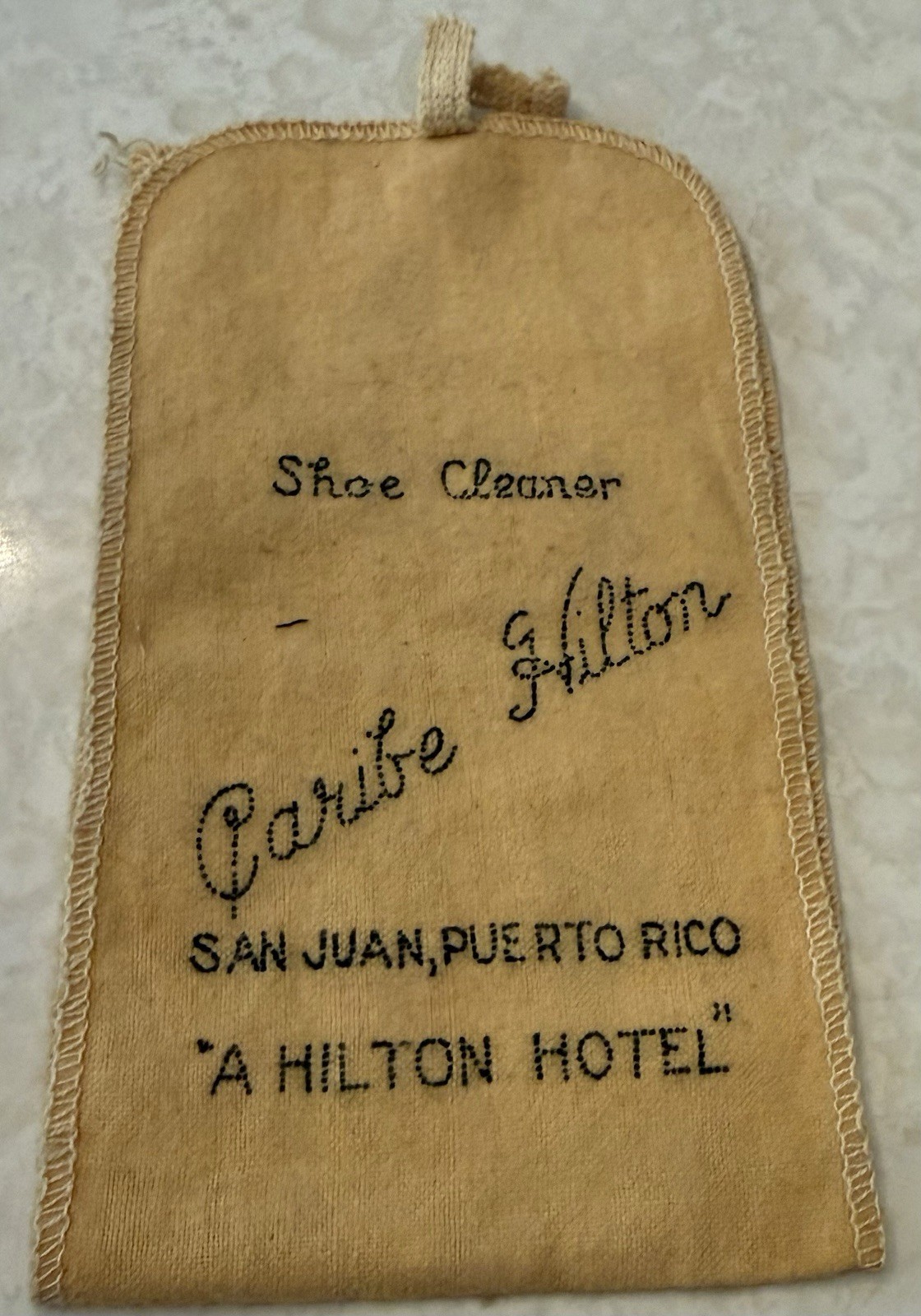 Vintage Hotel Caribe Hilton Hotel Shoe Cleaner San Juan Puerto Rico Vintage Hotel Caribe Hilton Hotel Shoe Cleaner San Juan Puerto Rico