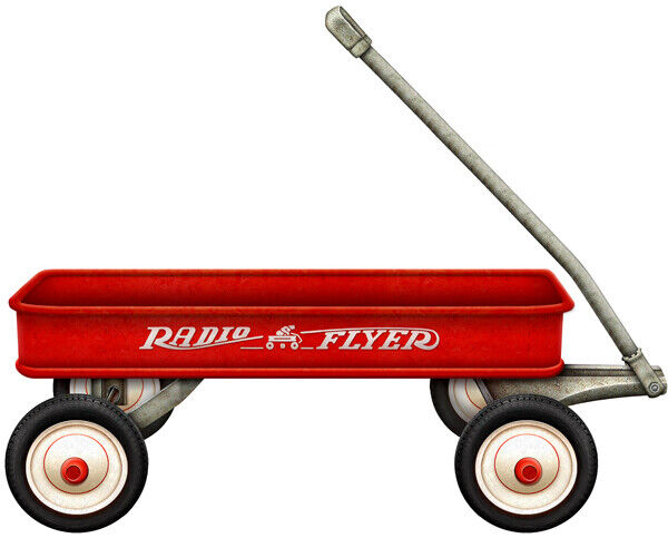 Red Radio Flyer Wagon Cut Out Metal Sign By Michael Fishel 21x17