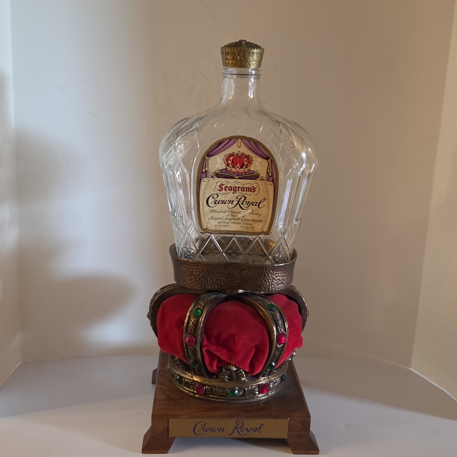 Very Rare Crown Royal Crown Bottle Display Stand Very Rare Crown Royal Crown Bottle Display Stand