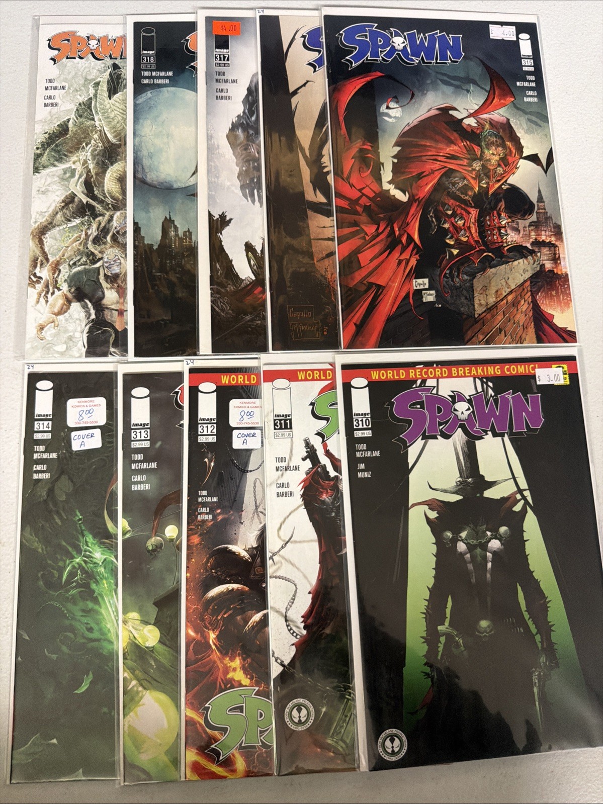 Spawn #310 311 312 313 314 315 316 317 318 319 Image Lot Run Set VF/NM *T8