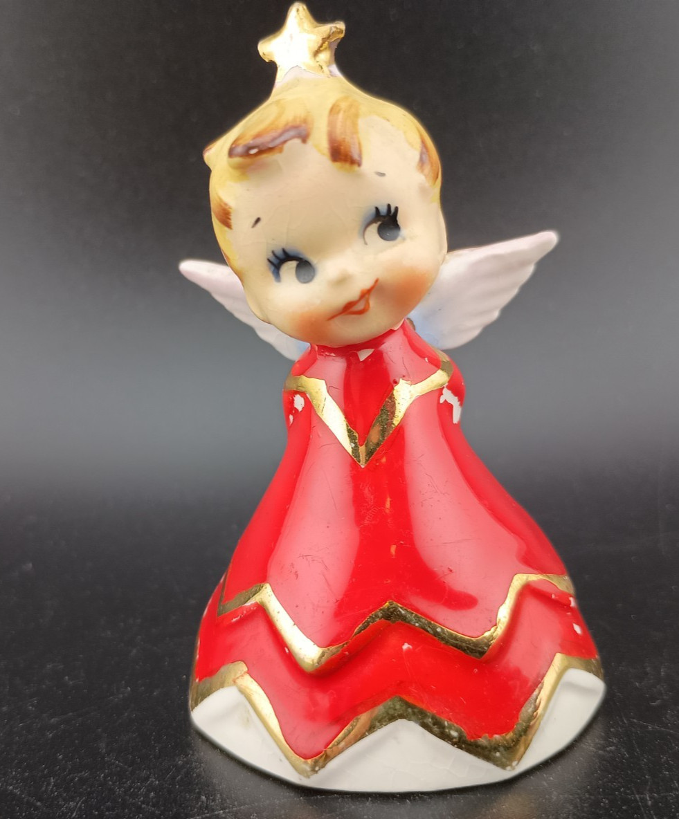 Vintage 1956 Geo Z Lefton HH 80112 Naughty Angel Bell Slingshot