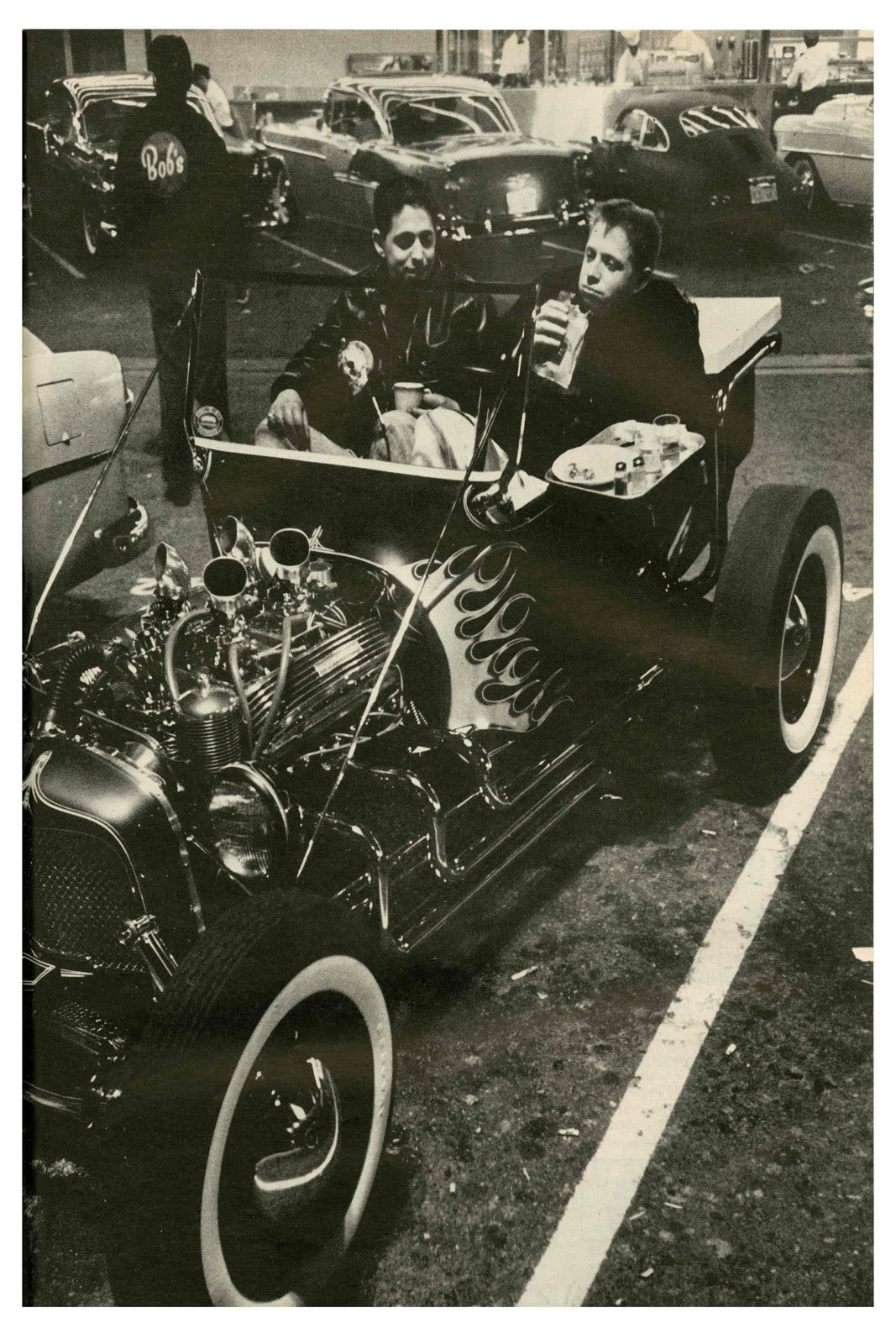 🚗 Classic Hot Rod Nightlife Poster - 24x36” Print - Perfect for Bar Wall Decor