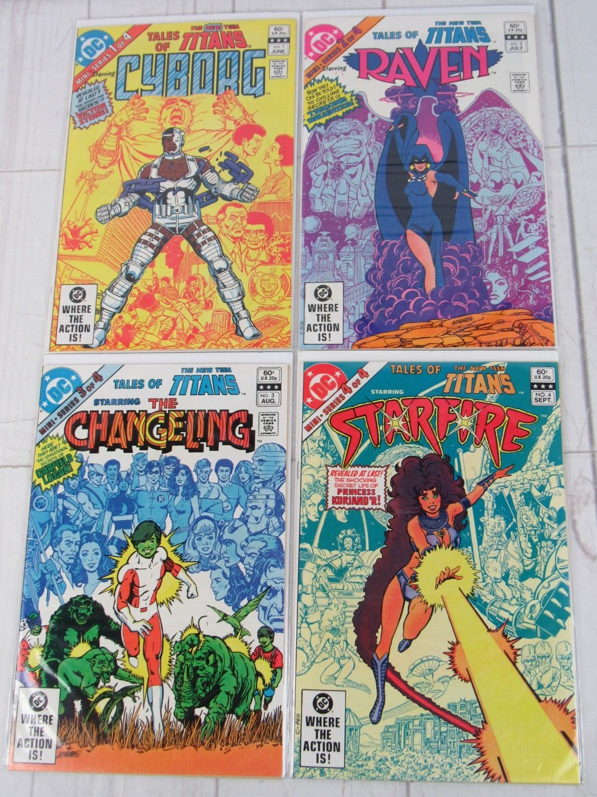 Tales of the New Teen Titans #1-4 1982 DC Comics Lot of 4 Comics